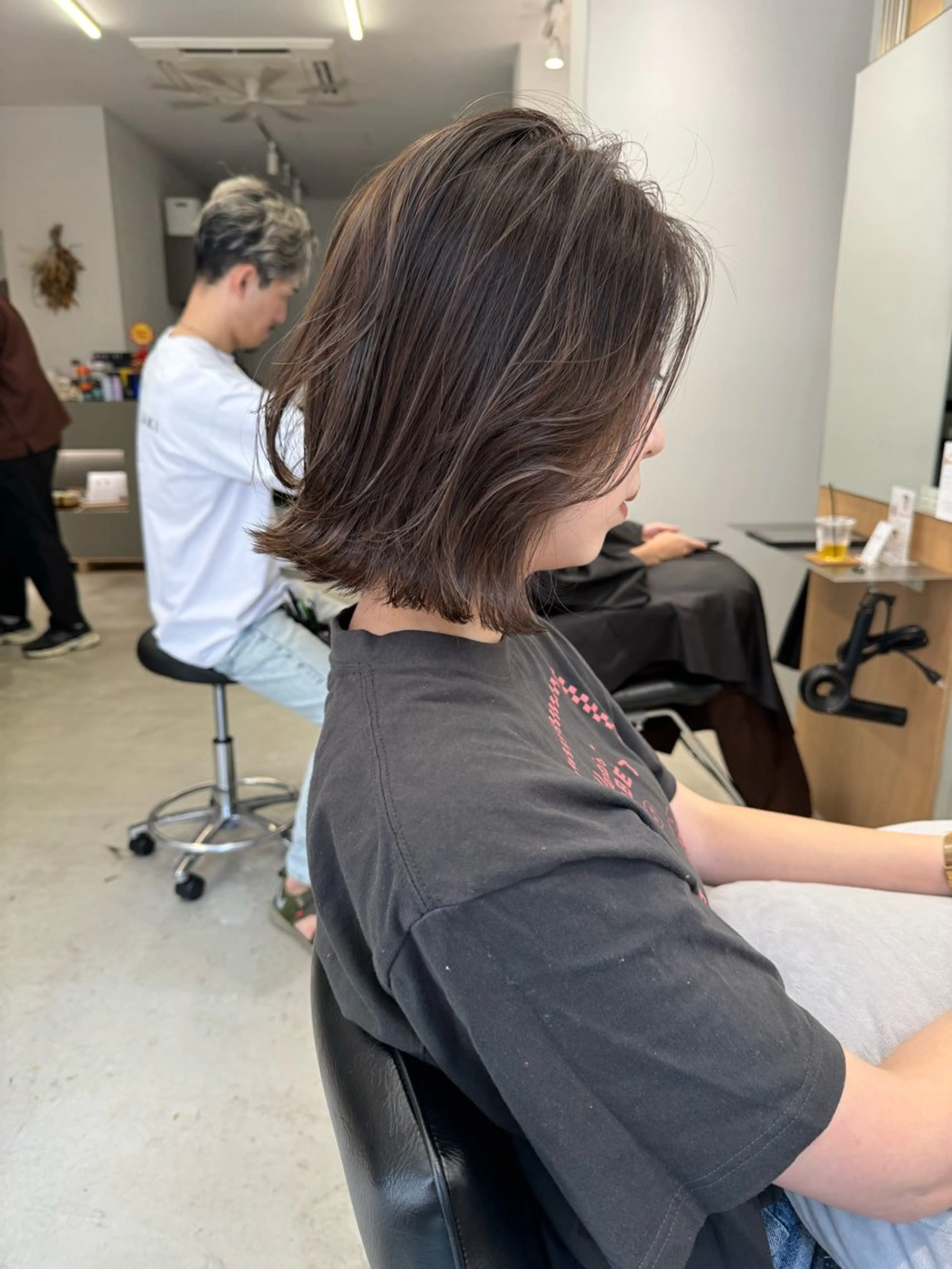 ミディアム カラー カット ヘアカラー トリートメント ショート/茅ヶ崎 タカハシ タクロウのヘアスタイル