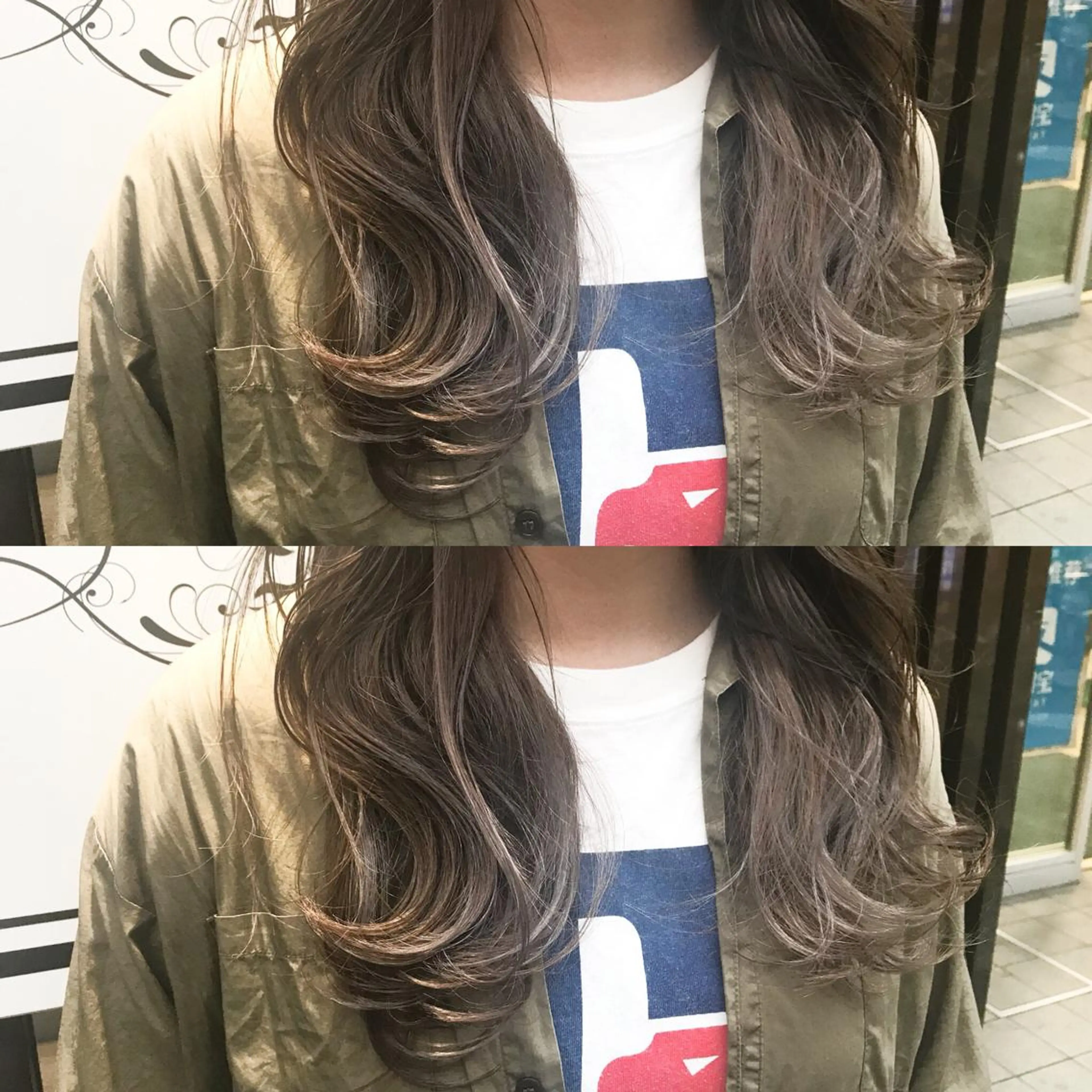 セミロング カラー シールエクステ⭐️ オオミタクヤのヘアスタイル