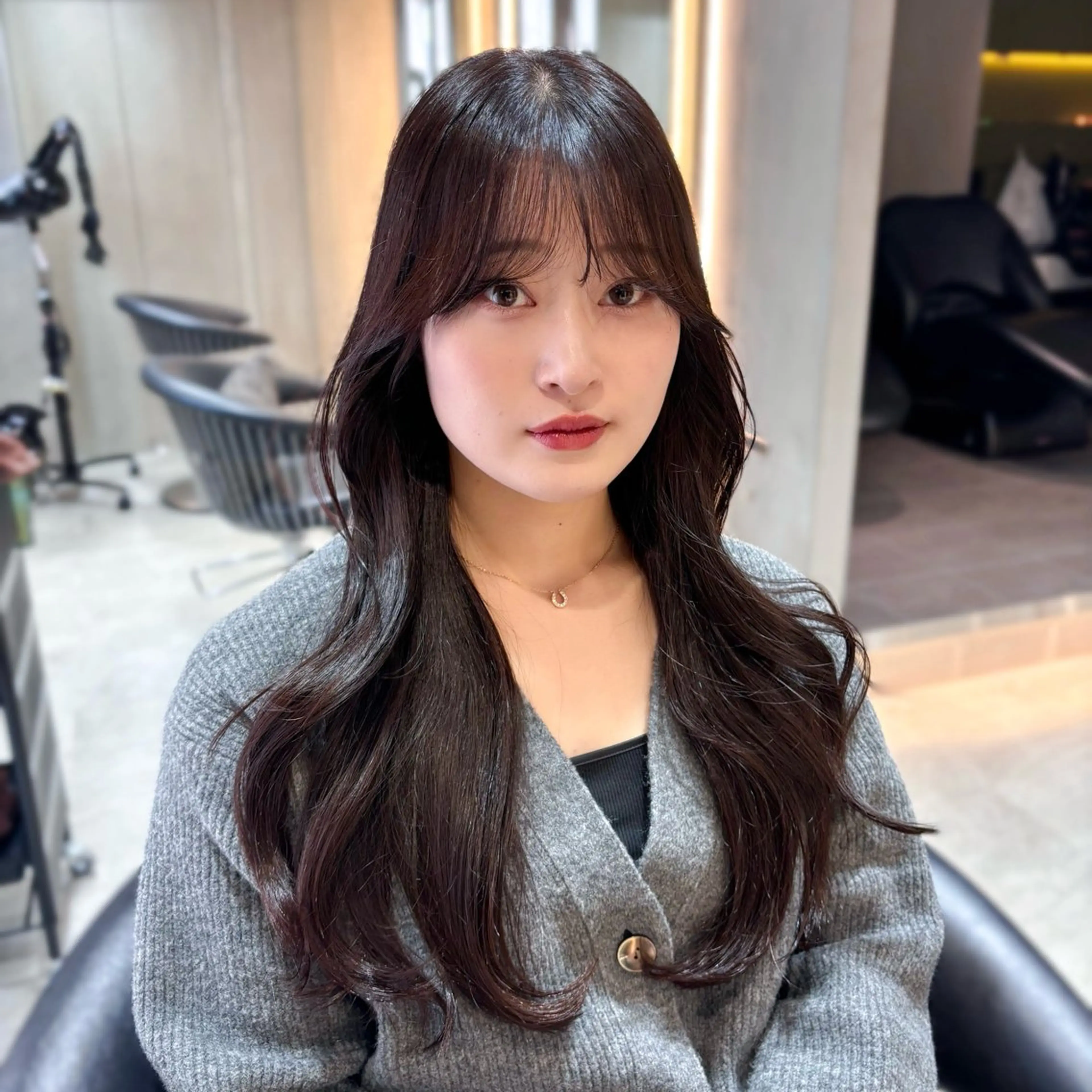 💕人気No.2💕大人ヨシンモリくびれへア♪韓国カット×韓国透明感N.カラー×  1step スチームトリートメントの写真