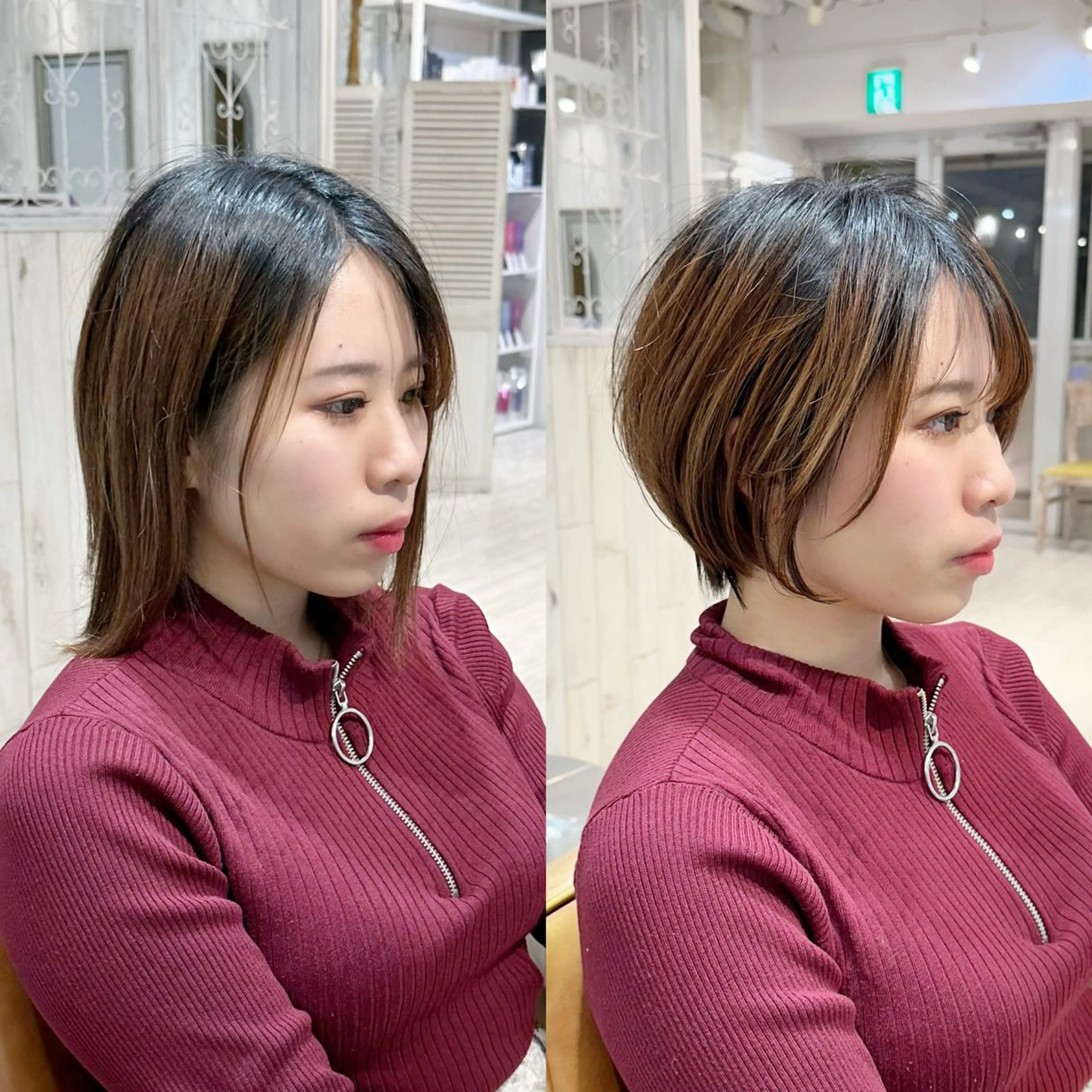 ショート カット ヘアカラー 縮毛矯正/ショート/ レイヤー/畑中正敏のヘアスタイル