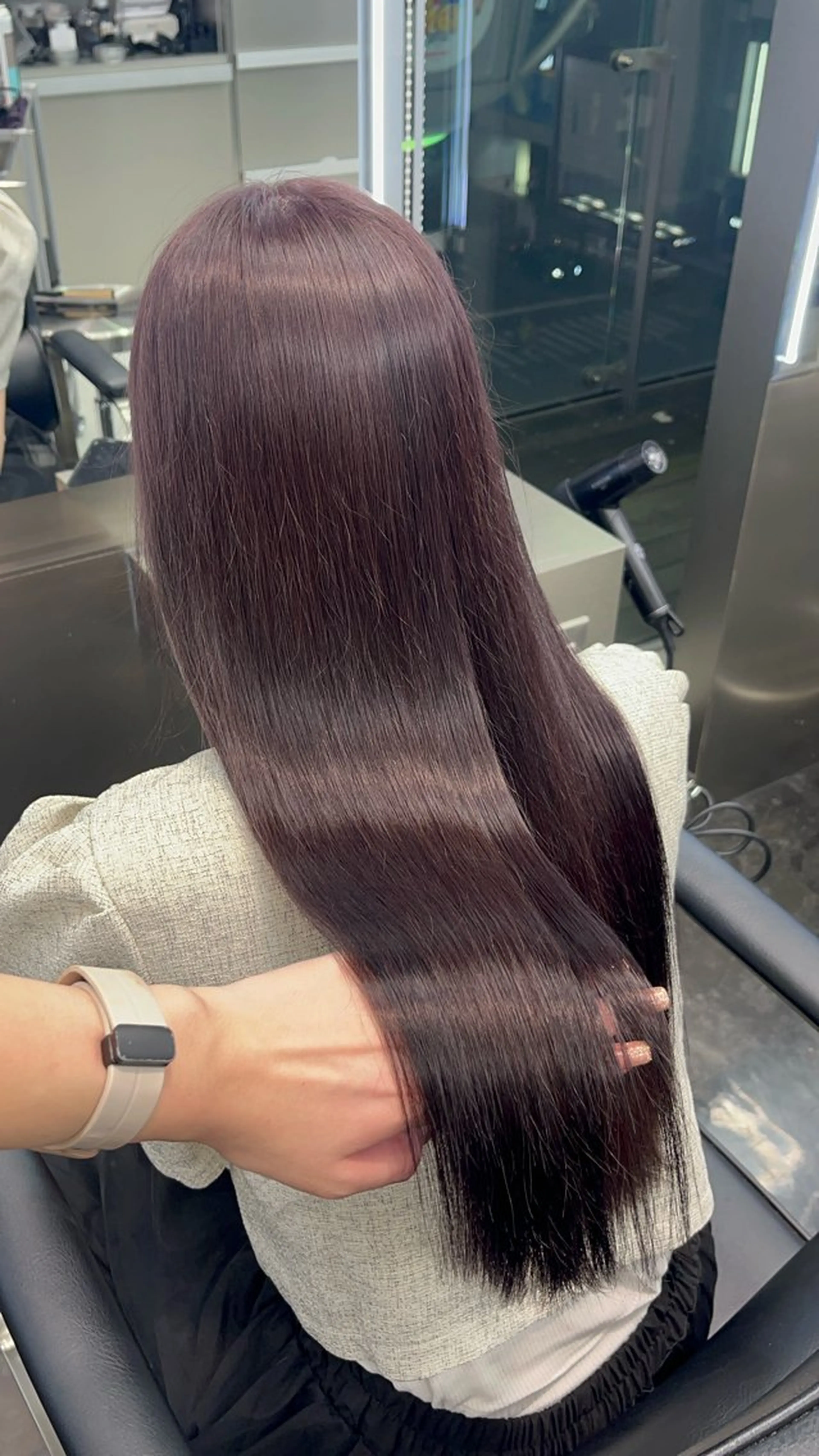 ロング カラー ラベンダーカラー カット ヘアカラー トリートメント ヘアセット 韓国ヘア🖤/透明感 shihoのヘアスタイル