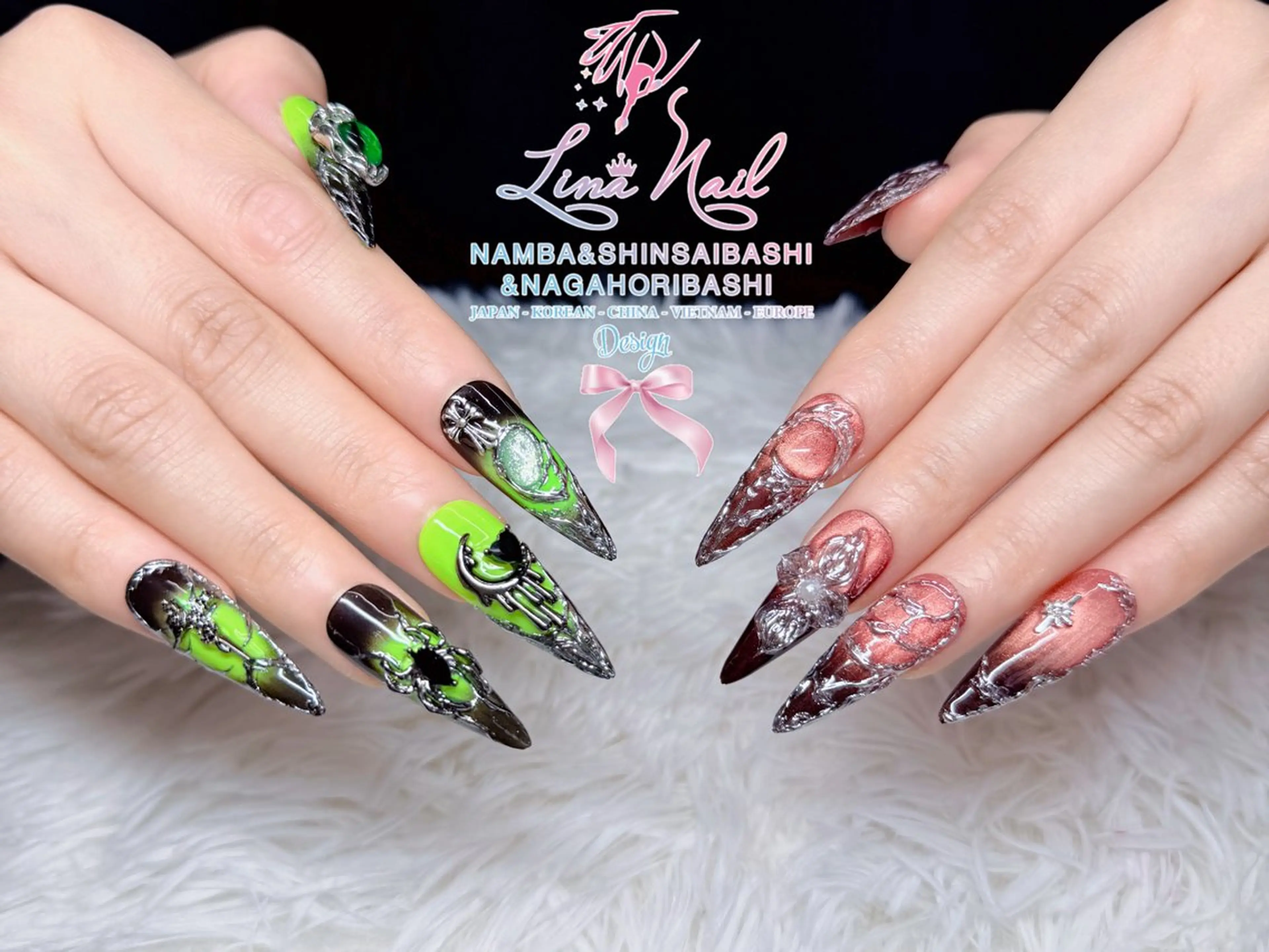 ネイル フットネイル ジェルネイル 持ち込み ネイルチップ ハンドネイル リナネイル 長堀橋店／東心斎橋店のネイルデザイン