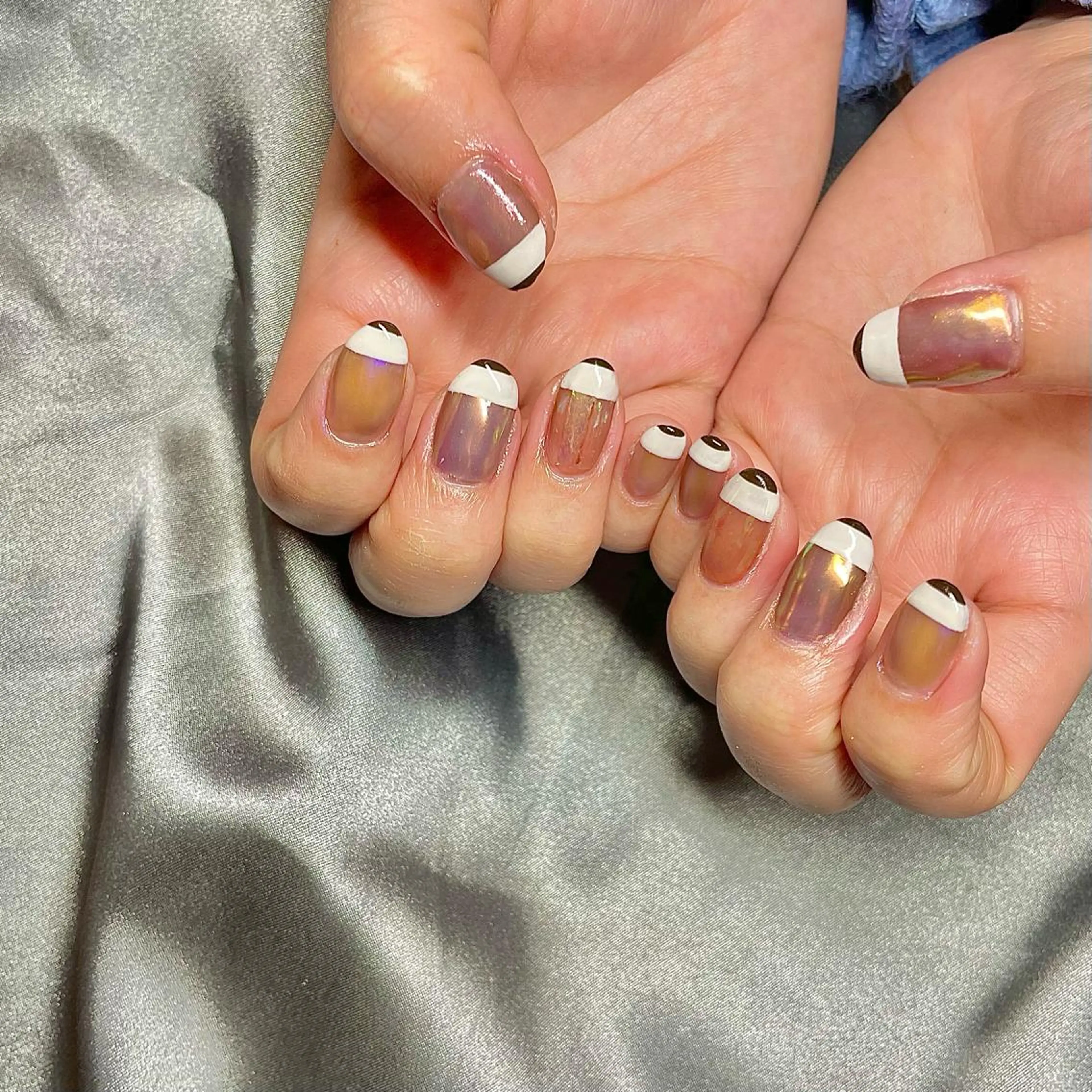 ミディアム カラー パーマ ヘアアレンジ メンズ キッズ ネイル マツエク・マツパ アイブロウ オーロラネイル フレンチネイル nail&eye Aoのマツエク・マツパデザイン