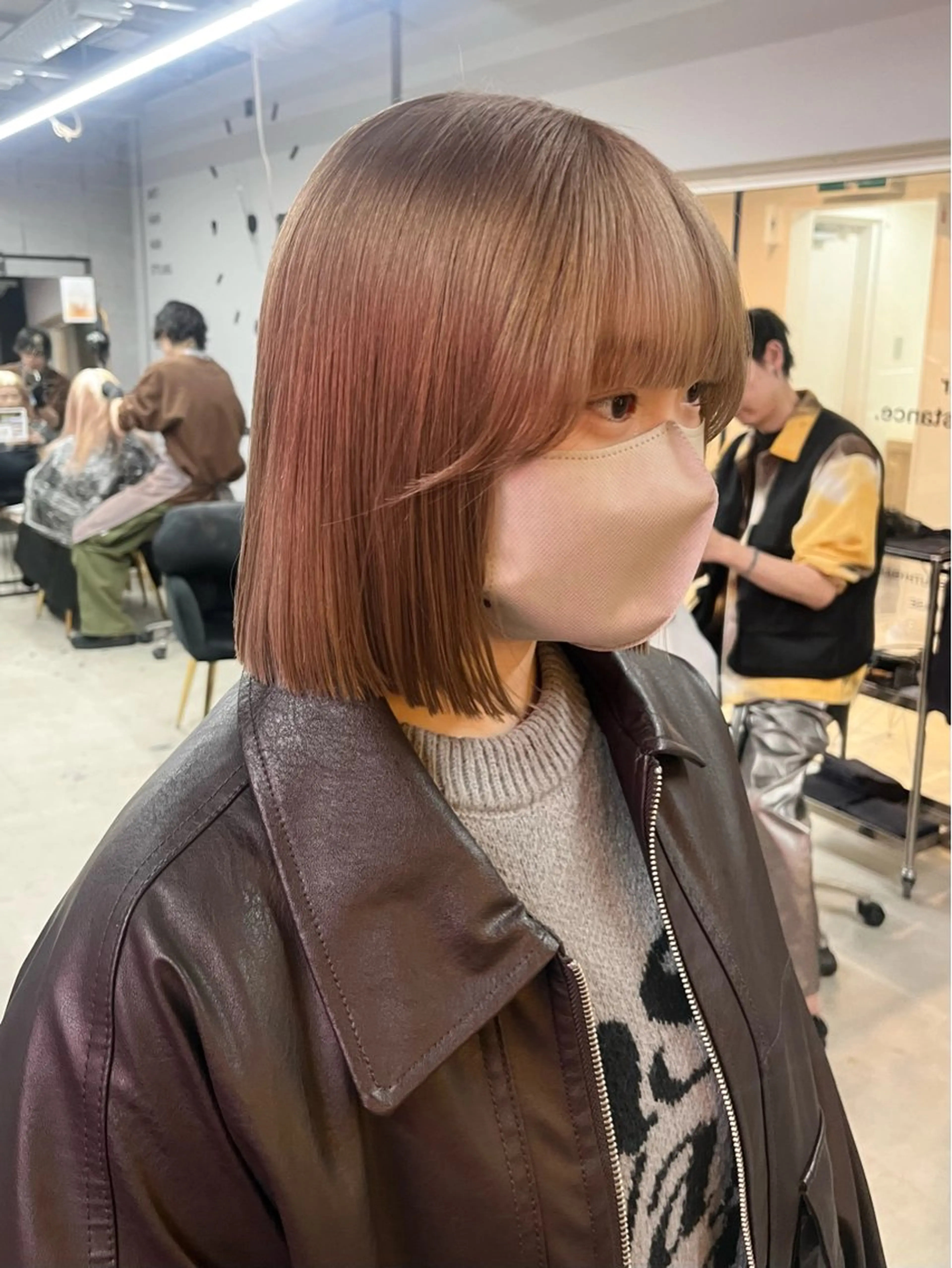 ミディアム ボブ カット ヘアカラー col sapporo所属・あざと可愛い💓 盛れる顔まわり/uiのヘアスタイル