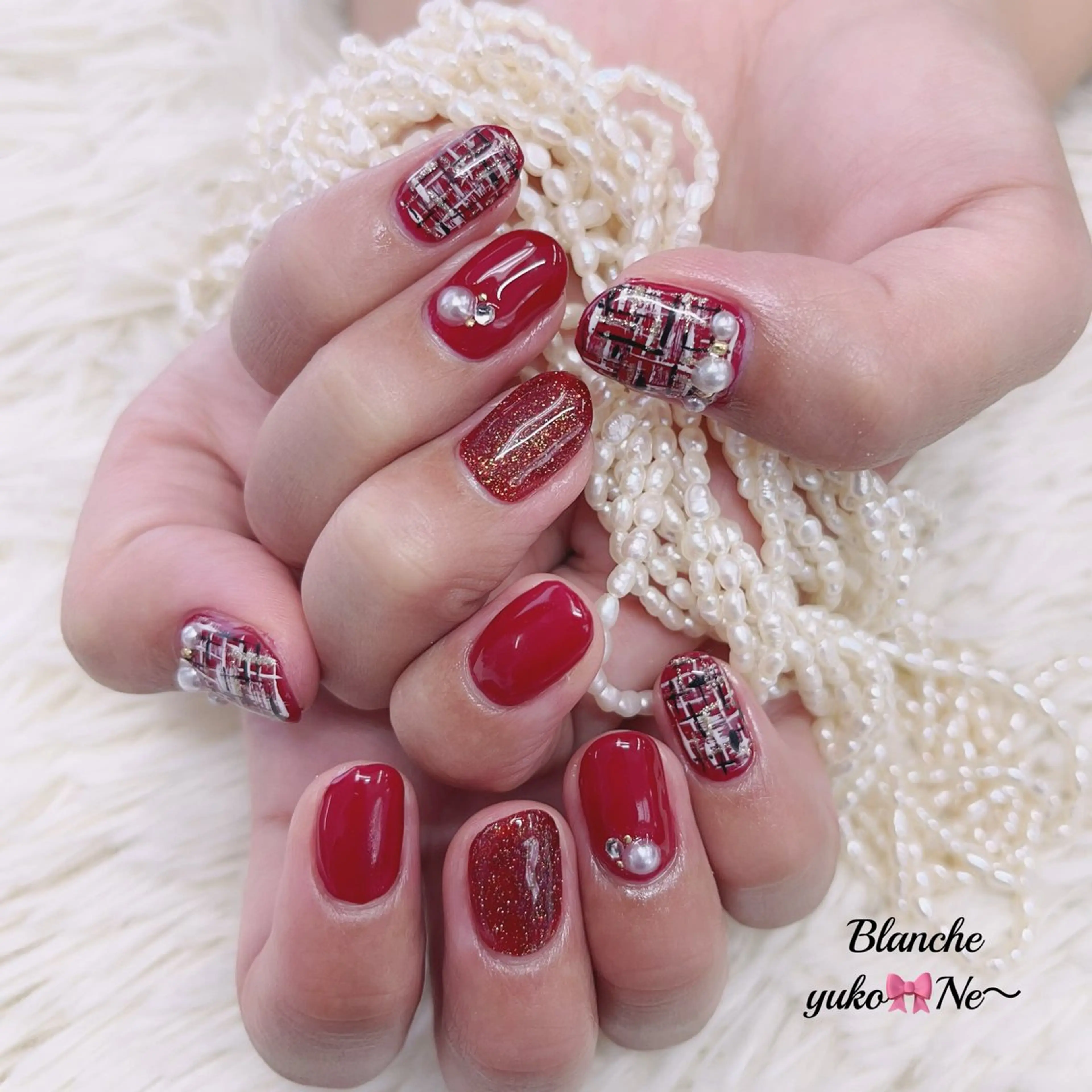 ハンドネイル💅人気のツィード❣️オフ込み(色は選べます。)の写真