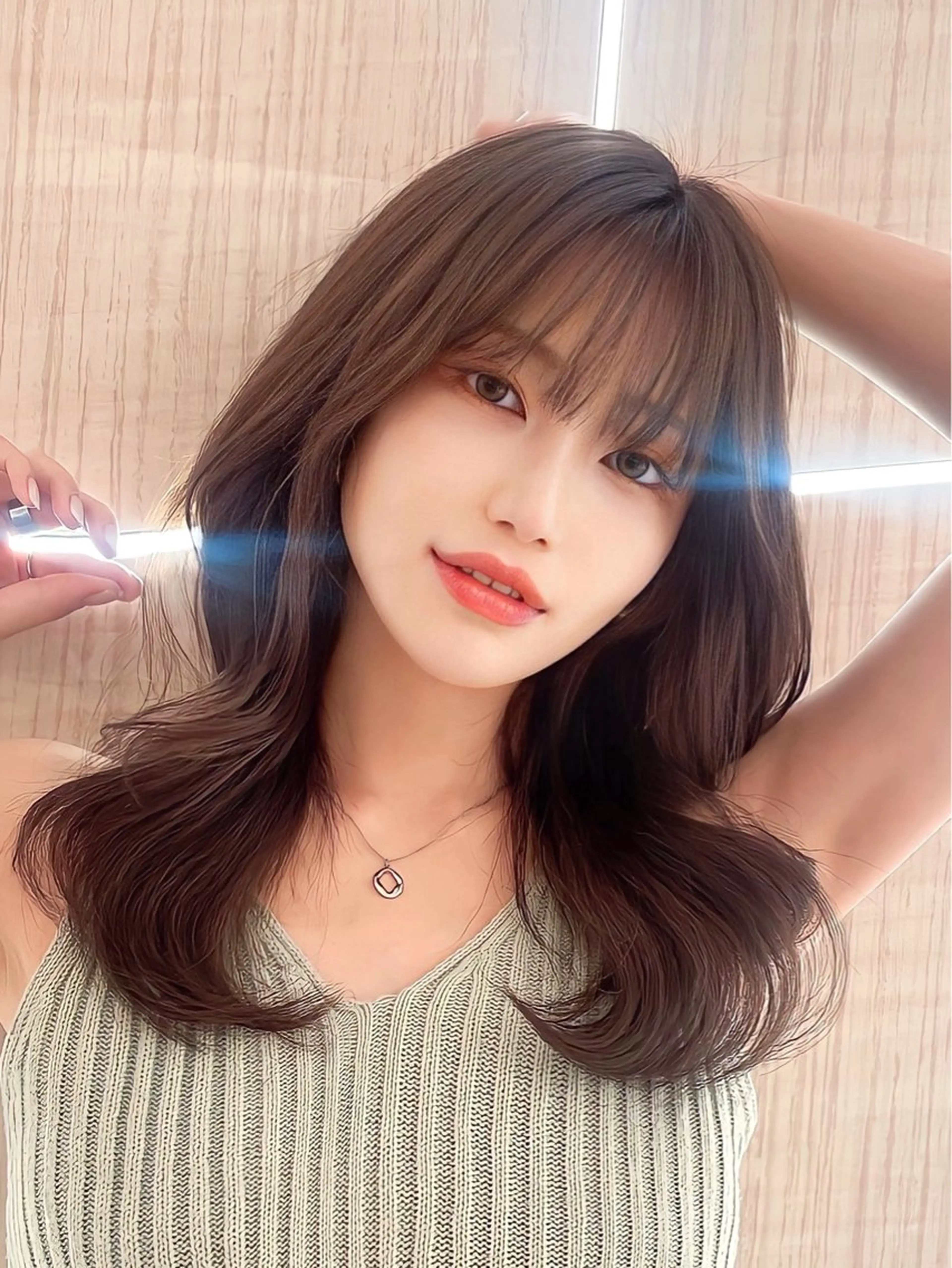 🉐人気No.1クーポン🩵小顔になれる全体カット➕透明感カラー➕ AYUNCHE 1stepTR➕コテ巻き当日予約⭕️の写真