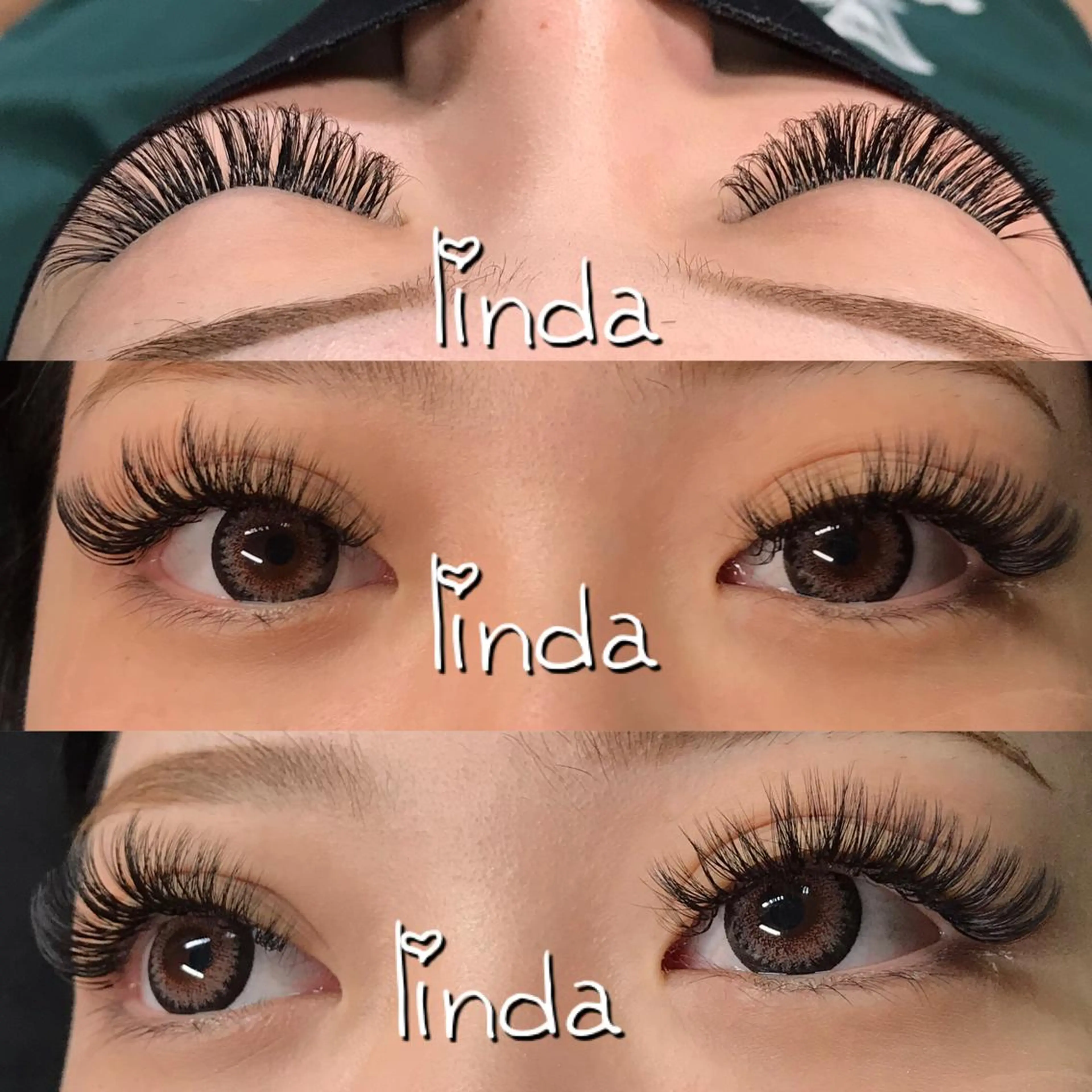 マツエク・マツパ 付け放題 パリジェンヌラッシュリフト ボリュームラッシュ linda lashesのマツエク・マツパデザイン