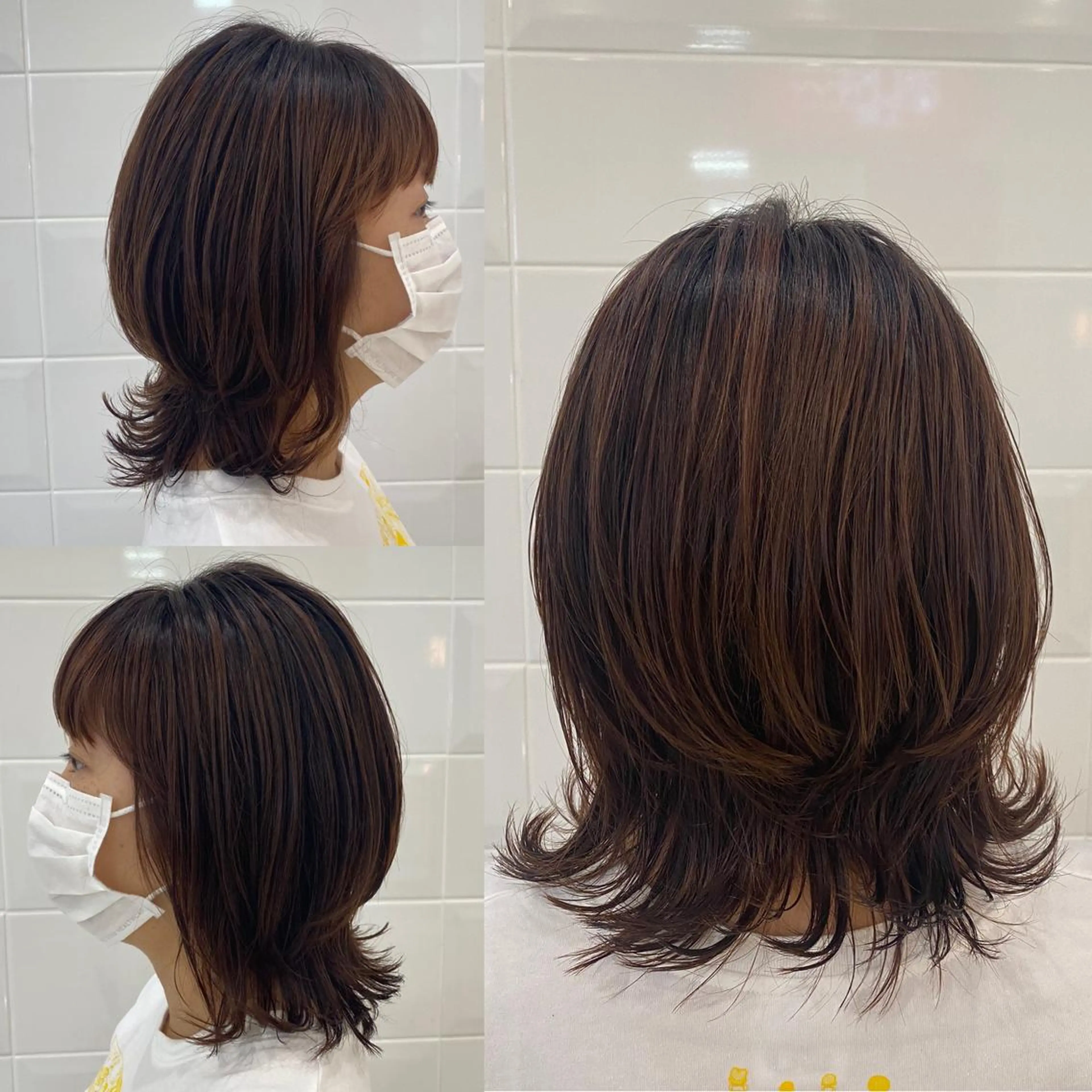 ミディアム 外ハネヘア 竹内 美貴のヘアスタイル