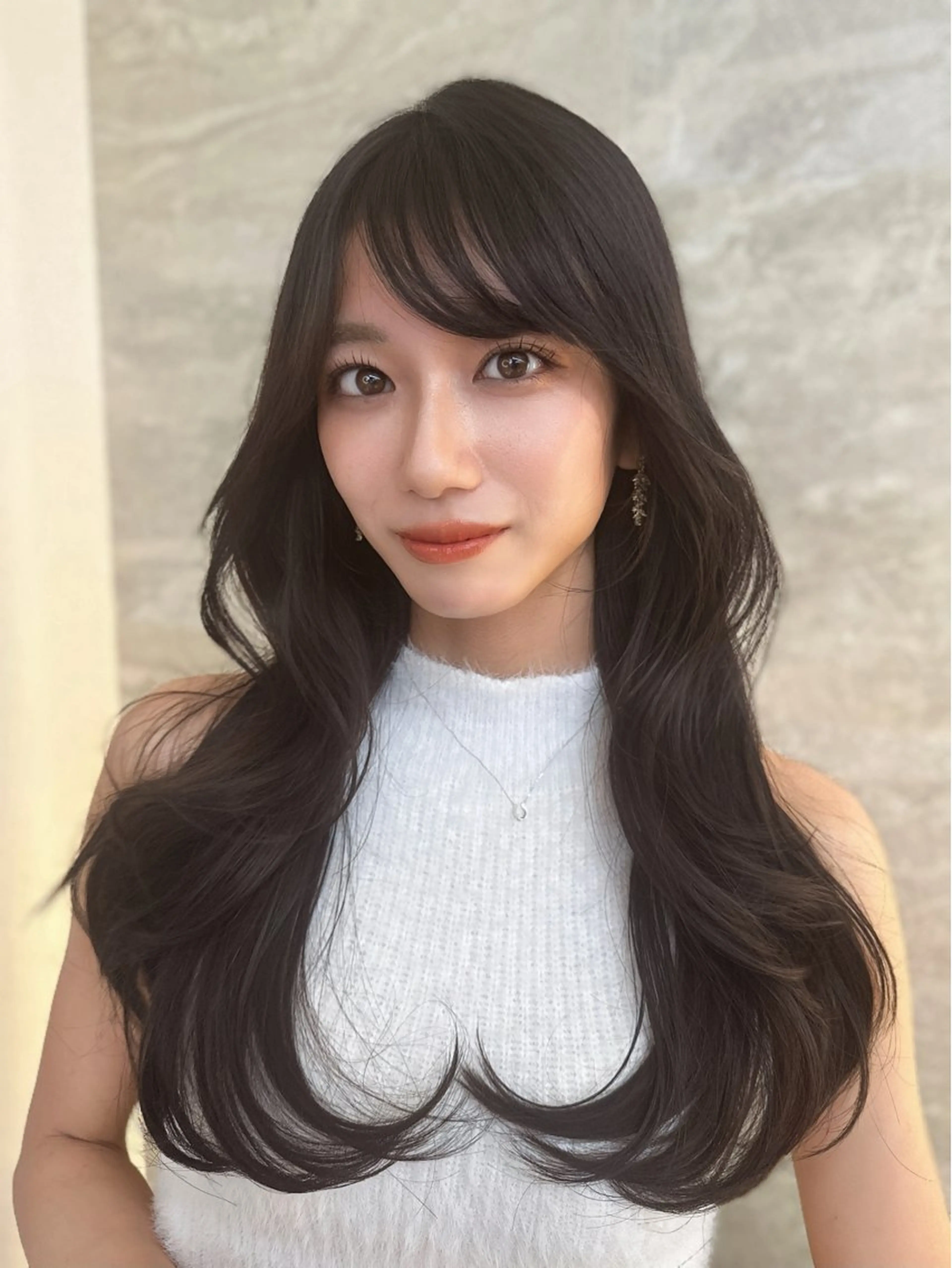 ロング カット 縮毛矯正 トリートメント 顔周り/韓国レイヤー /髪質改善/小原幹太のヘアスタイル