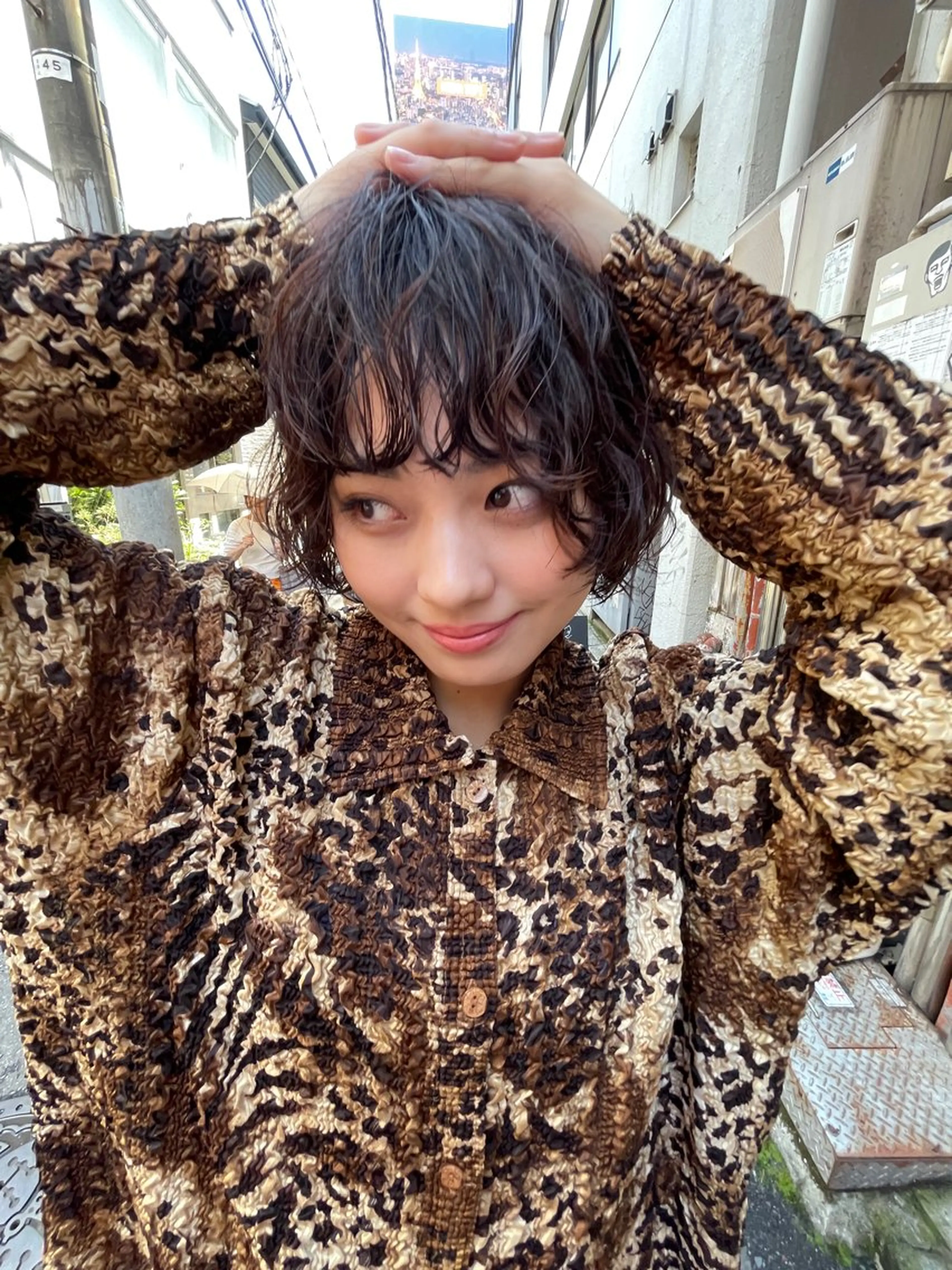 ミディアム パーマ ミディアムパーマ ボブ カット パーマ 鎌田健/ パーマ/レイヤーのヘアスタイル