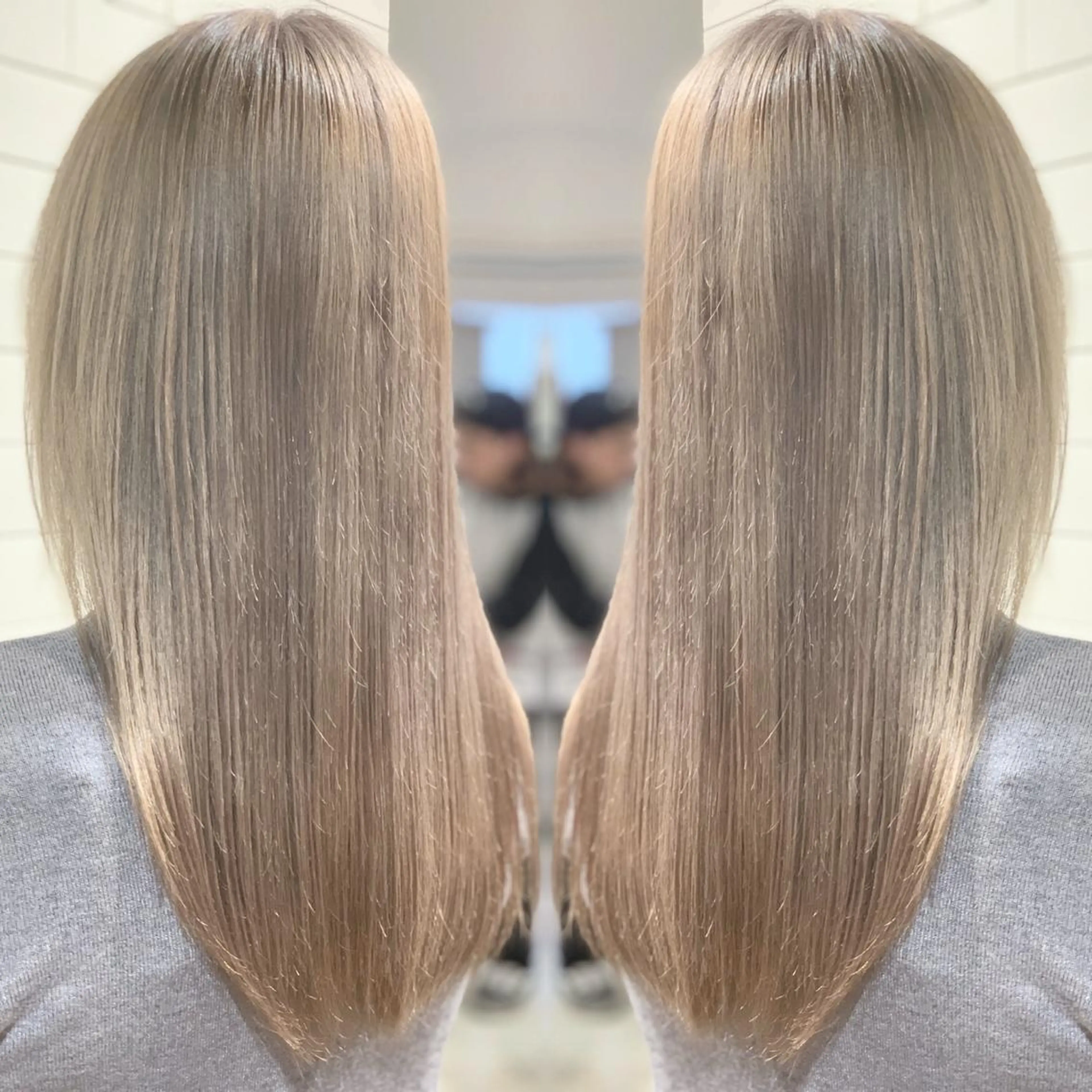 ロング カラー ヘアアレンジ ヘアカラー 髪質改善×ハイトーン 中田啄也のヘアスタイル