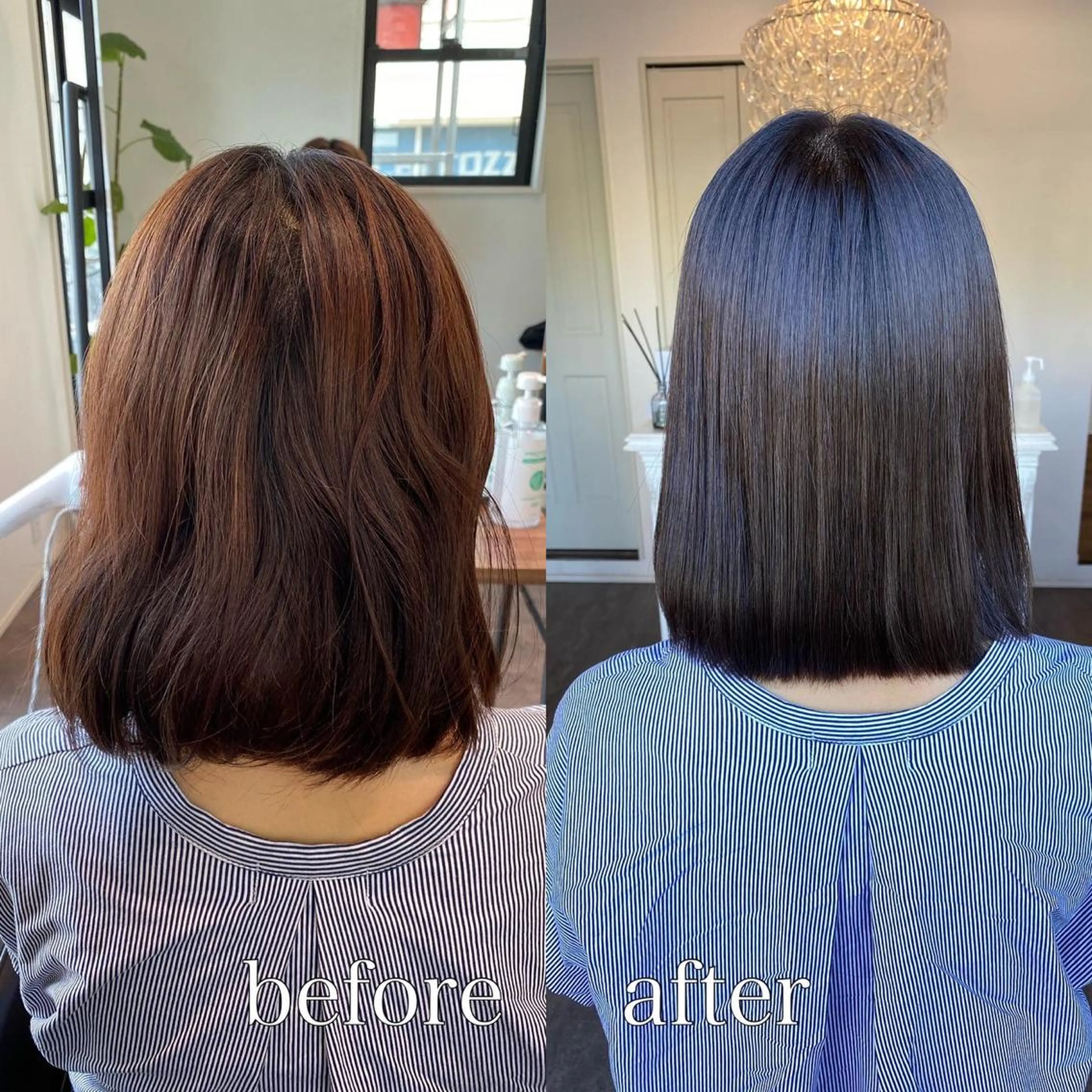 ミディアム パーマ トリートメント 酸性ストレート ストレートパーマ 成松 勇治のヘアスタイル