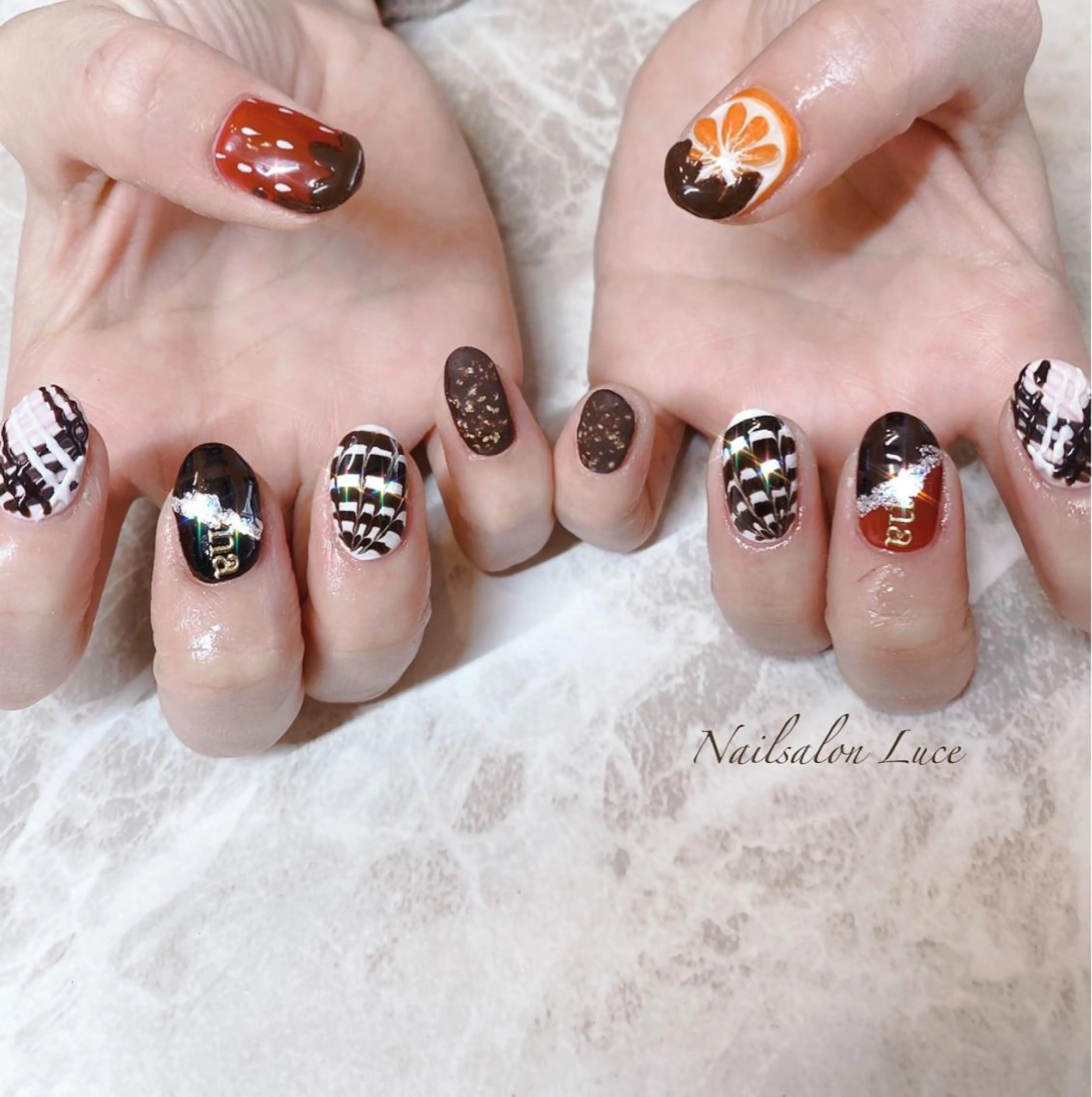 ネイル ジェルネイル ワンカラーネイル バレンタイン ネイル& 脱毛サロン　Lのマツエク・マツパデザイン