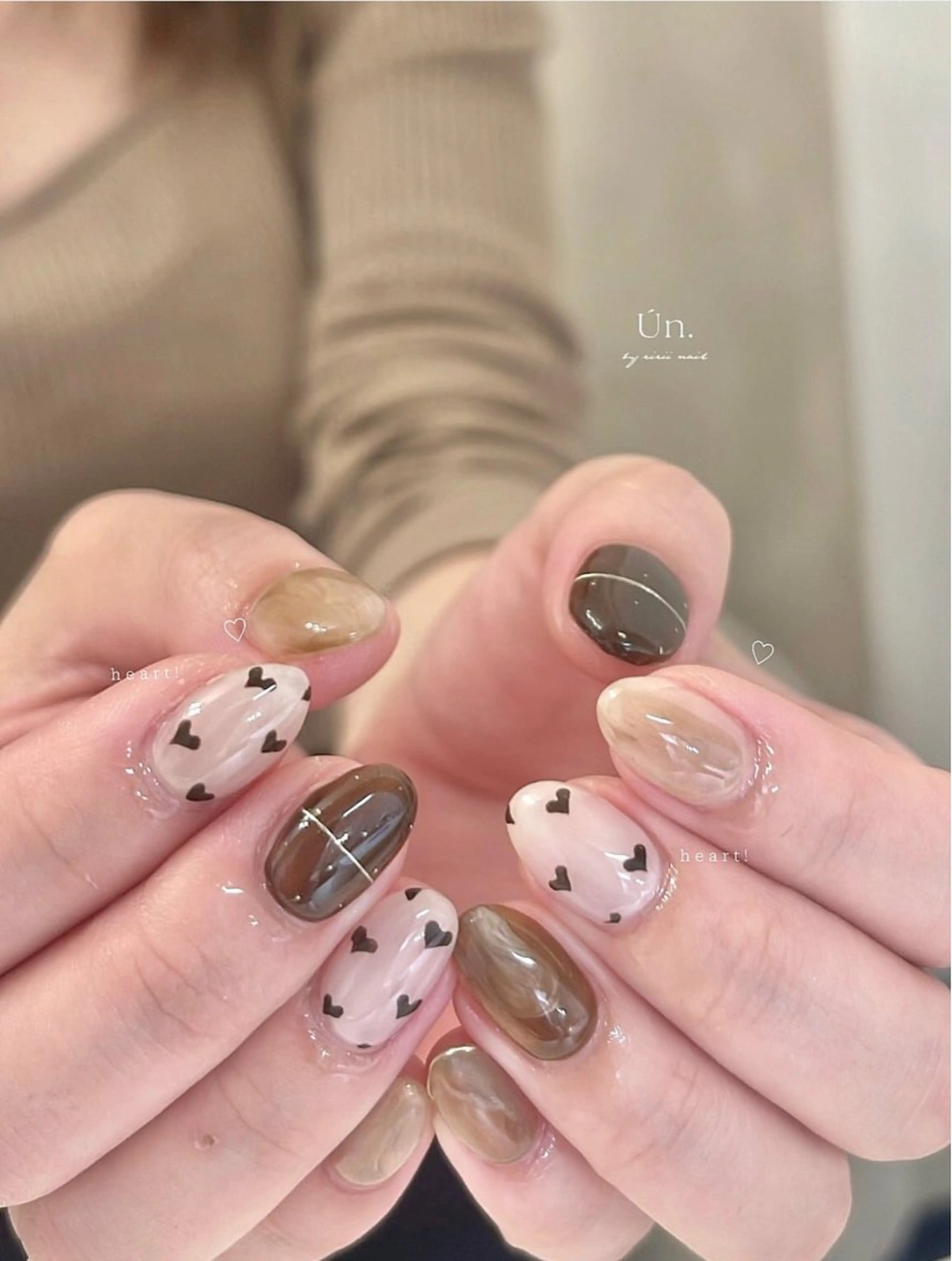 ネイル ジェルネイル 持ち込み ニュアンスネイル パラジェル ワンホンネイル Ún. nail salon所属・Ún nail salonのネイルデザイン