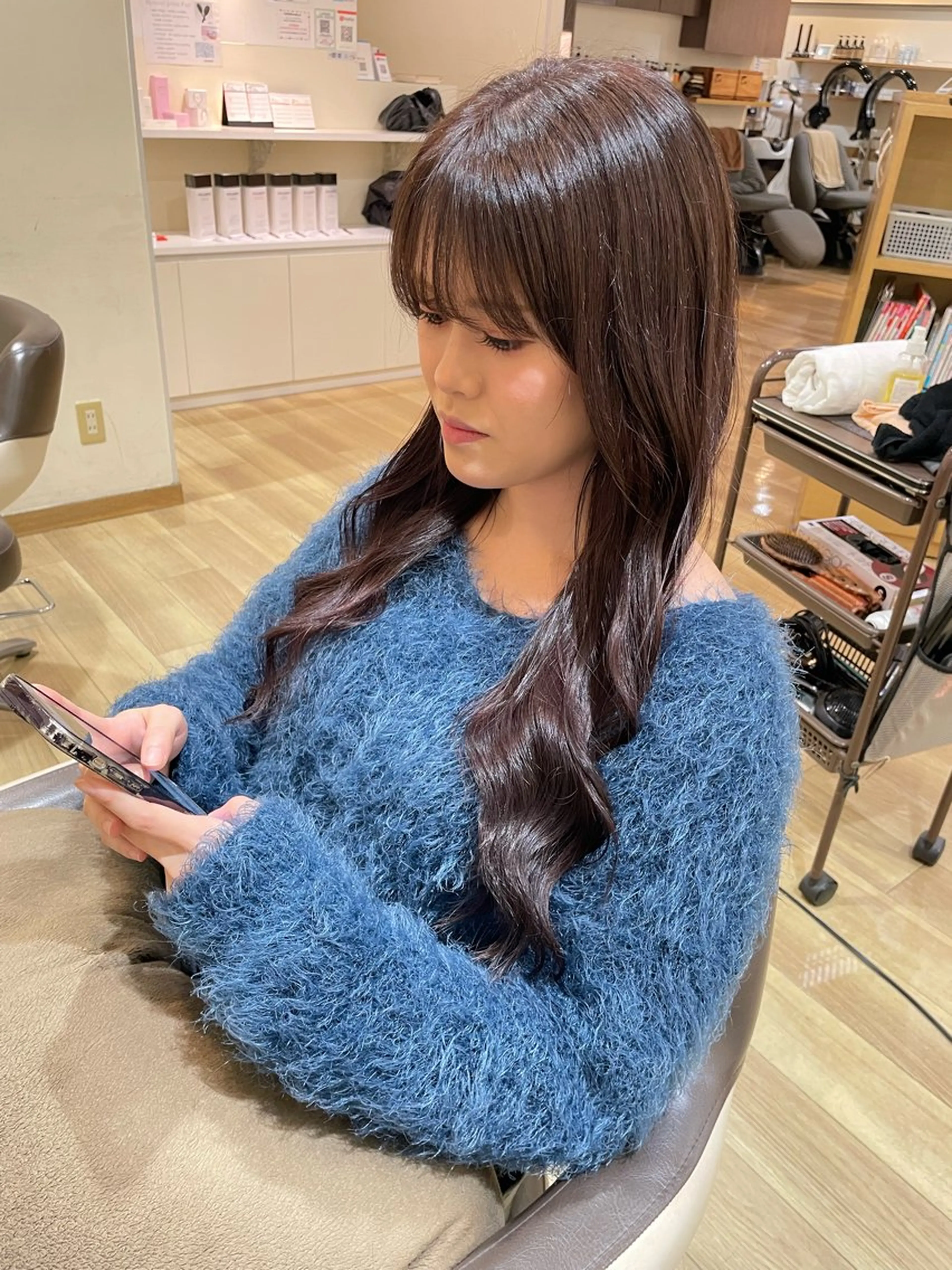 ロング カラー カット ヘアカラー トリートメント 韓国レイヤー🎀/ 顔周り特化🎀/豊田のヘアスタイル