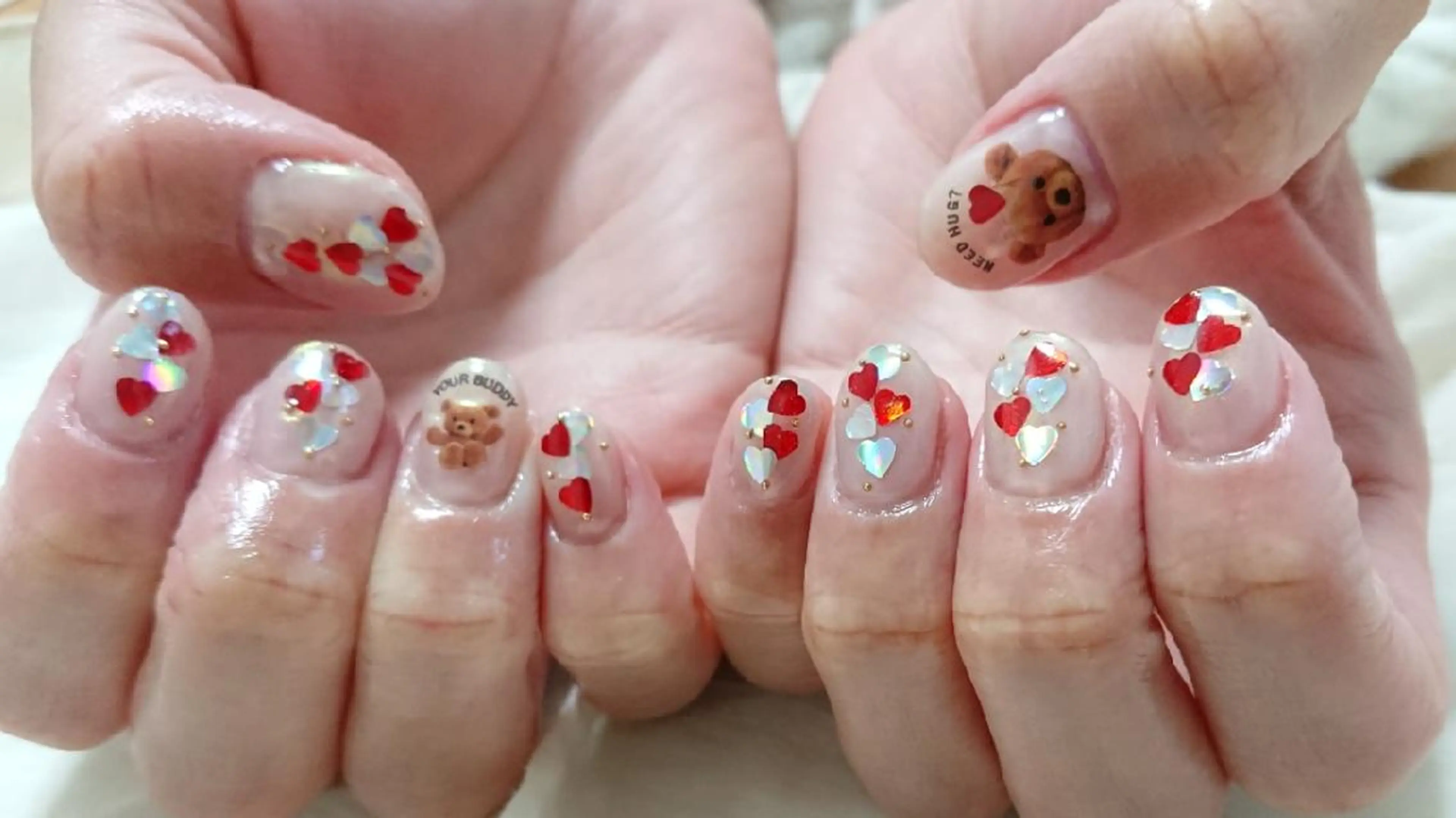 ネイル ハート shellnail さなえのネイルデザイン