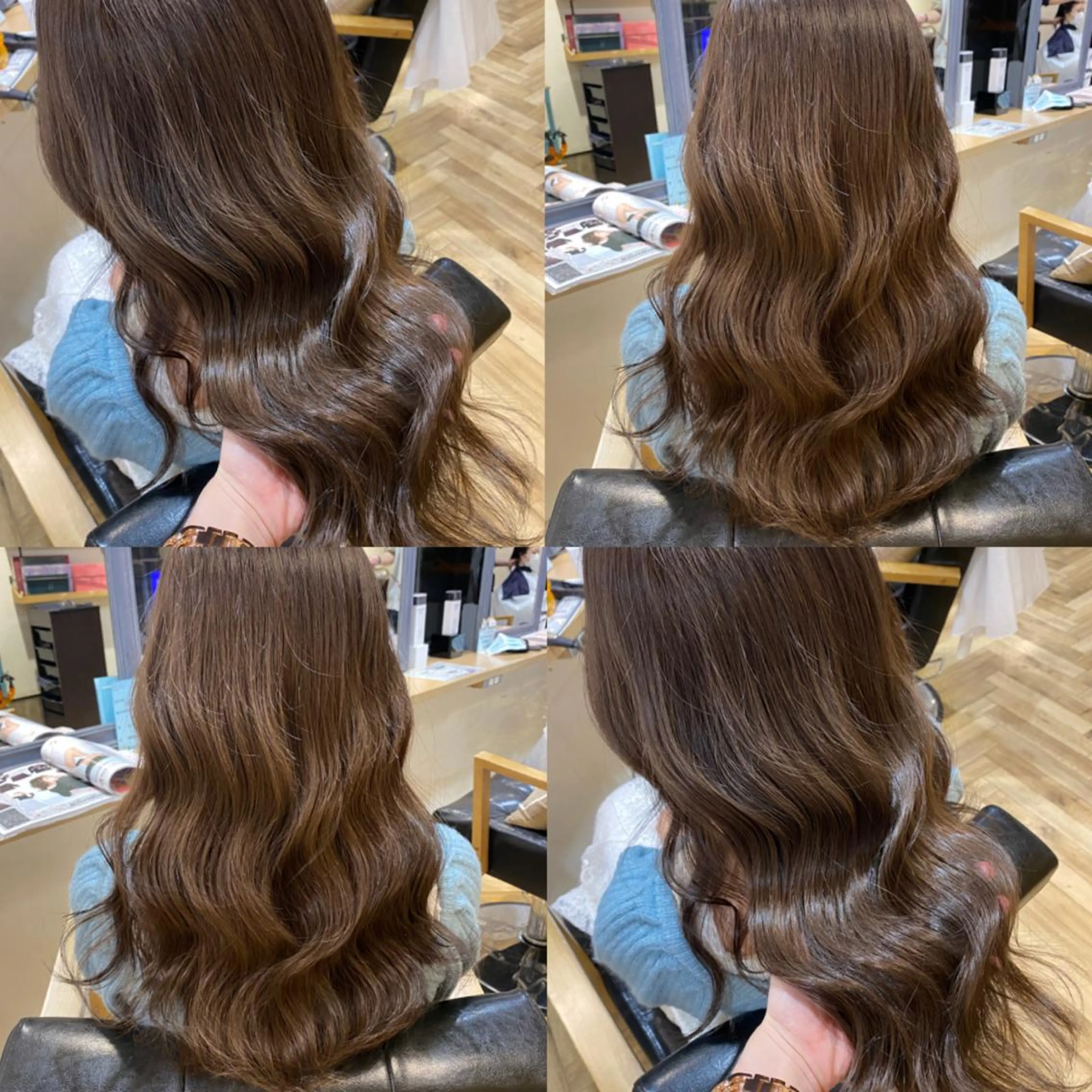 ロング カラー アッシュ ベージュカラー ブリーチ ブリーチなしカラー 艶カラー/韓国顔周り 🎀mamiのヘアスタイル