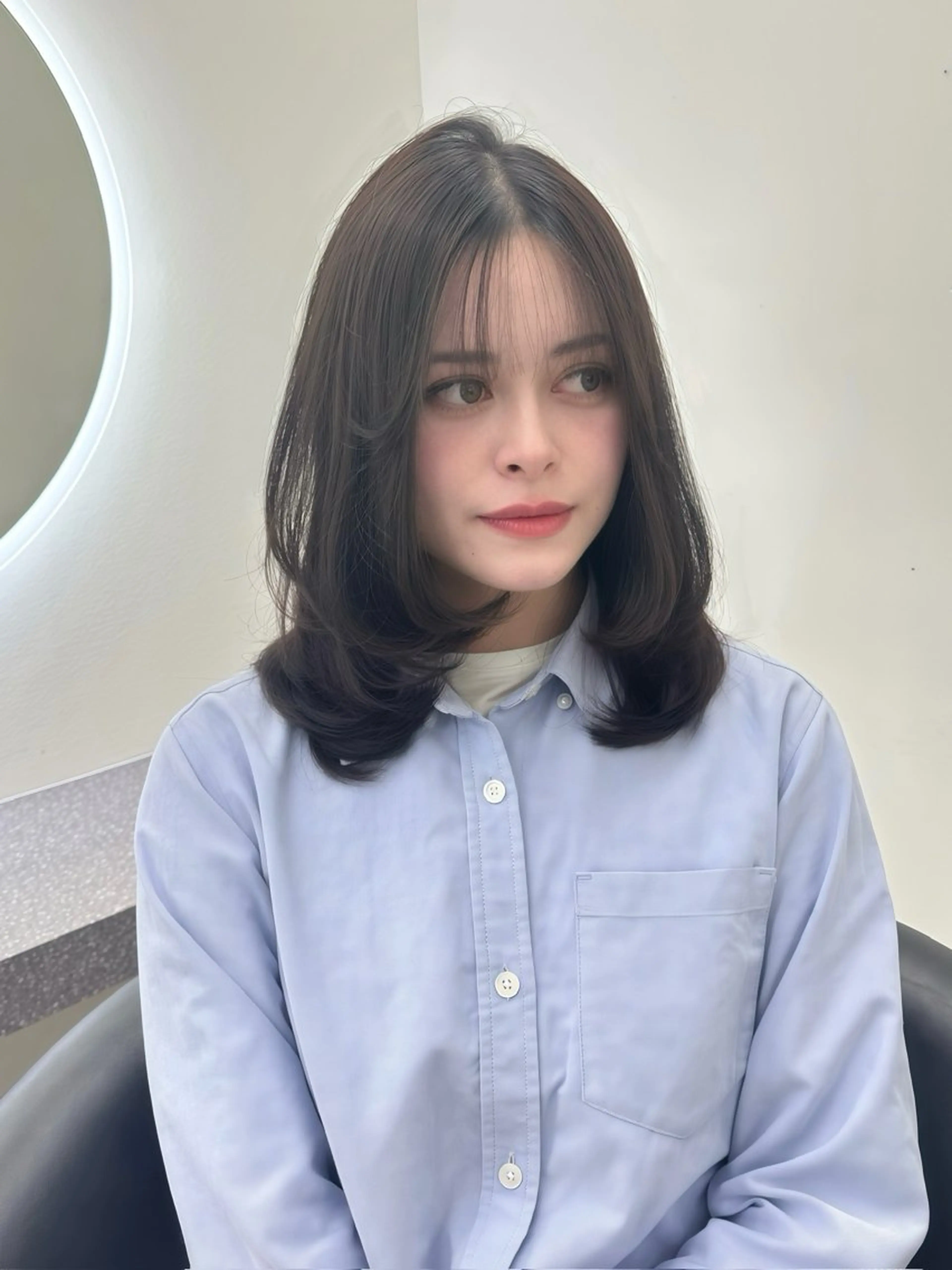 ミディアム 髪質改善 韓国風ヘア トリートメント カット トリートメント 韓国ヘア/透明感カラ ー/梅田/ayanoのヘアスタイル