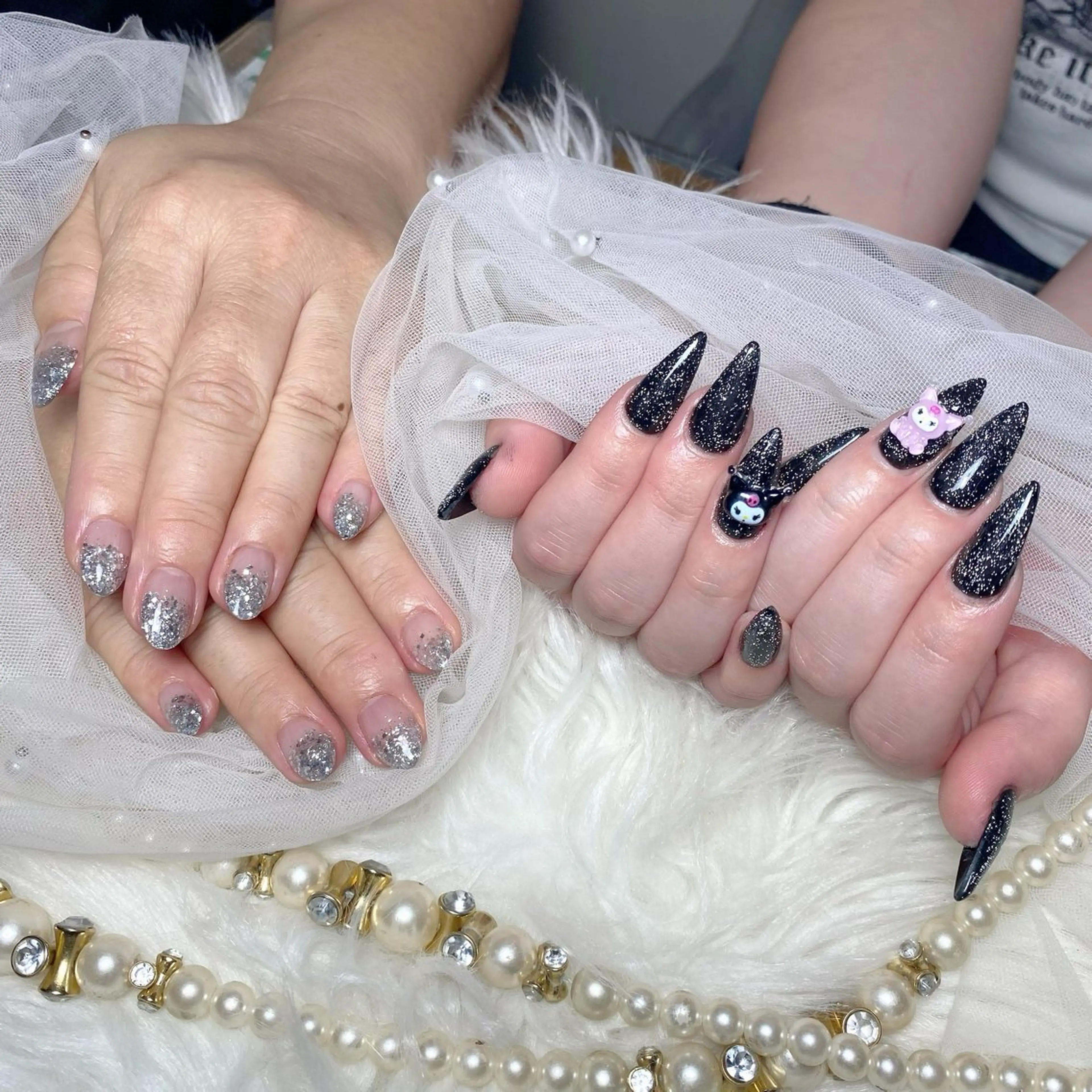 ネイル ラメ(グリッター) ラメグラデーション ワンカラーネイル スカルプネイル Feel千葉♡ Akaneのネイルデザイン