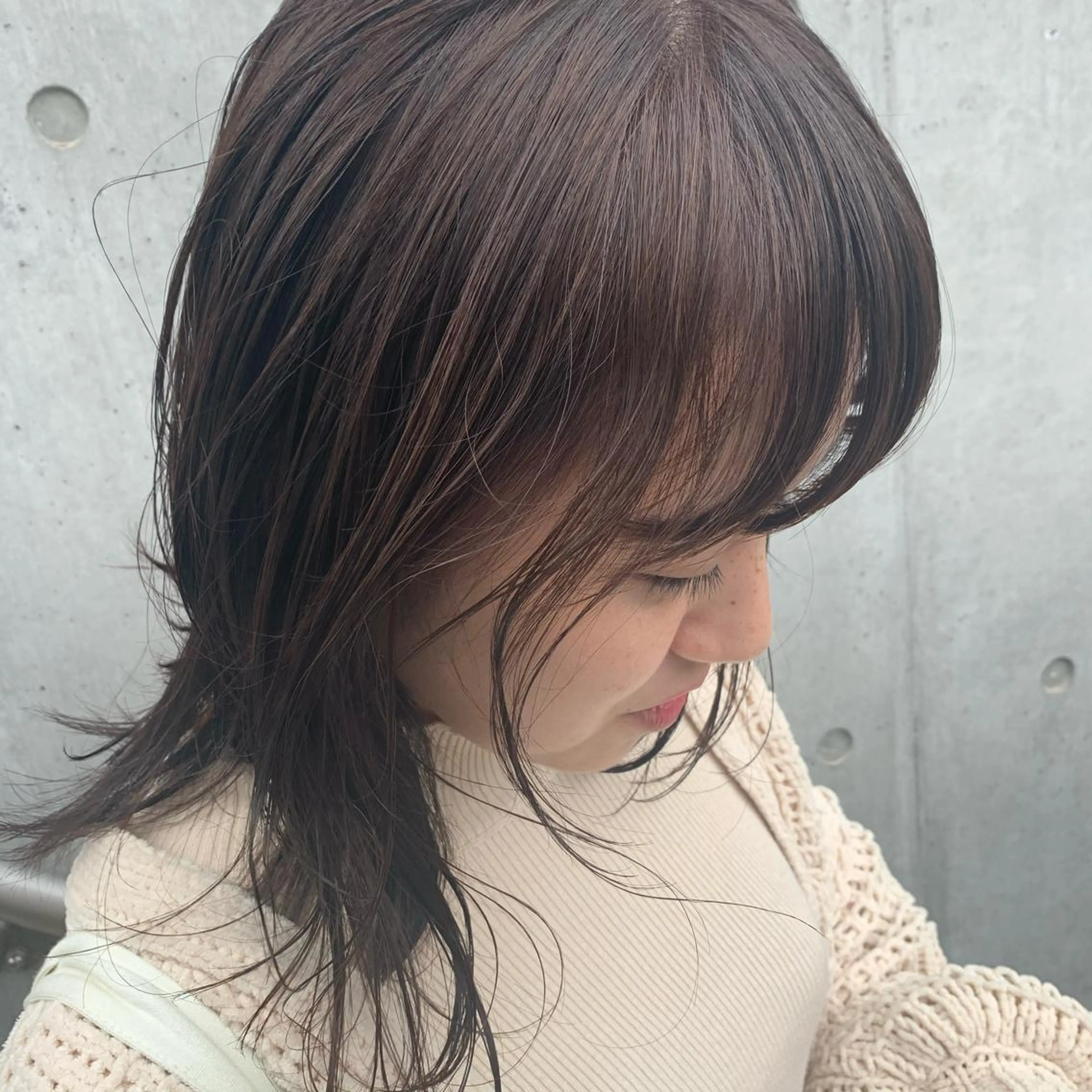 前髪カット＋プレミアムケアカラー＋髪質改善5stepトリートメント♡の写真