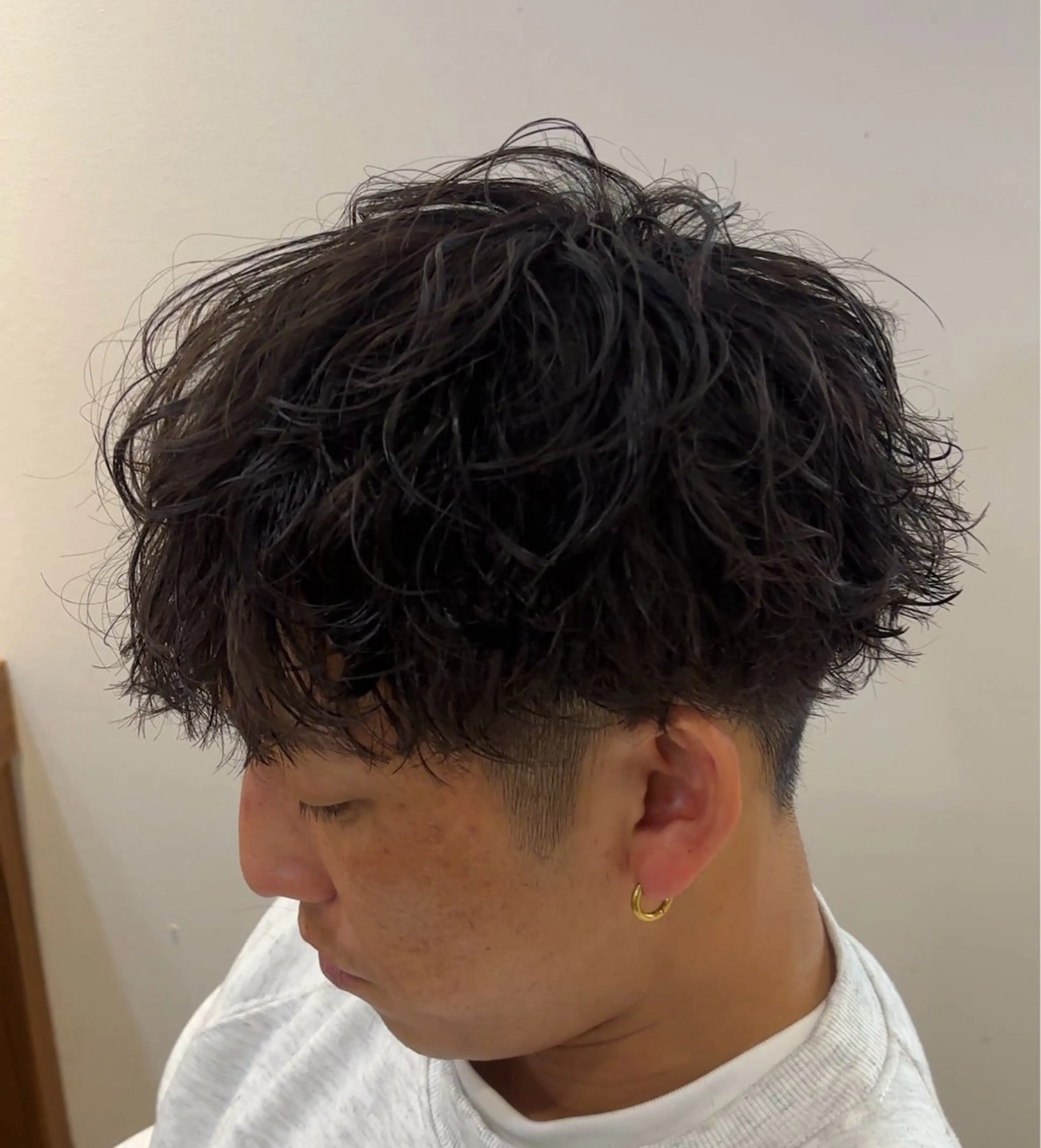 ショート パーマ メンズ カット パーマ 山口 摩七斗のヘアスタイル