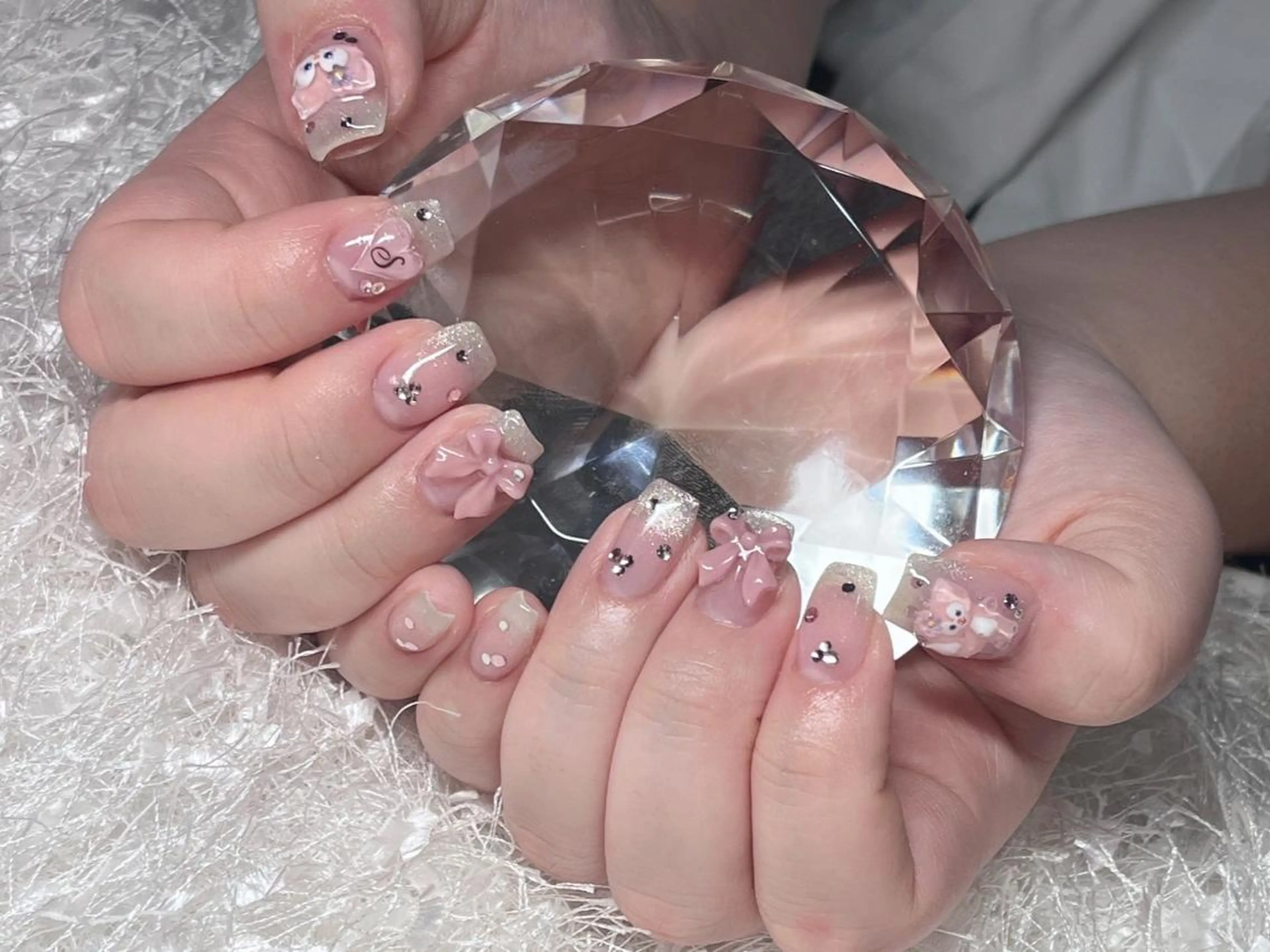 ネイル 長さ出し フレンチネイル ジェルネイル グラデーション 韓国ネイル ハンドネイル Nail&eye Belire 新宿のネイルデザイン