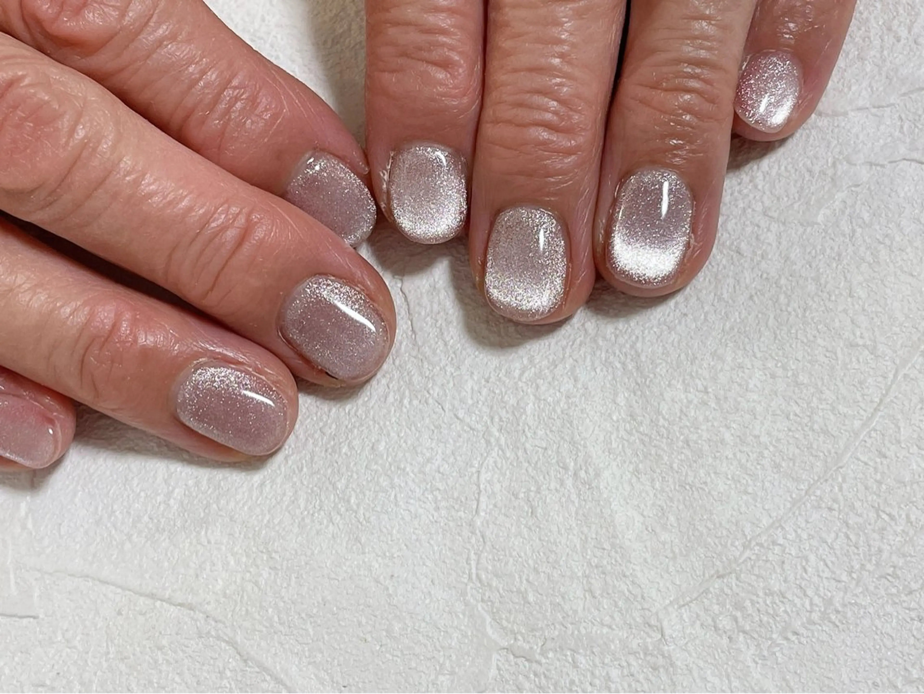 ネイル オーロラネイル フットネイル フレンチネイル ジェルネイル キラキラネイル ハンドネイル kiki nail たまプラーザのネイルデザイン