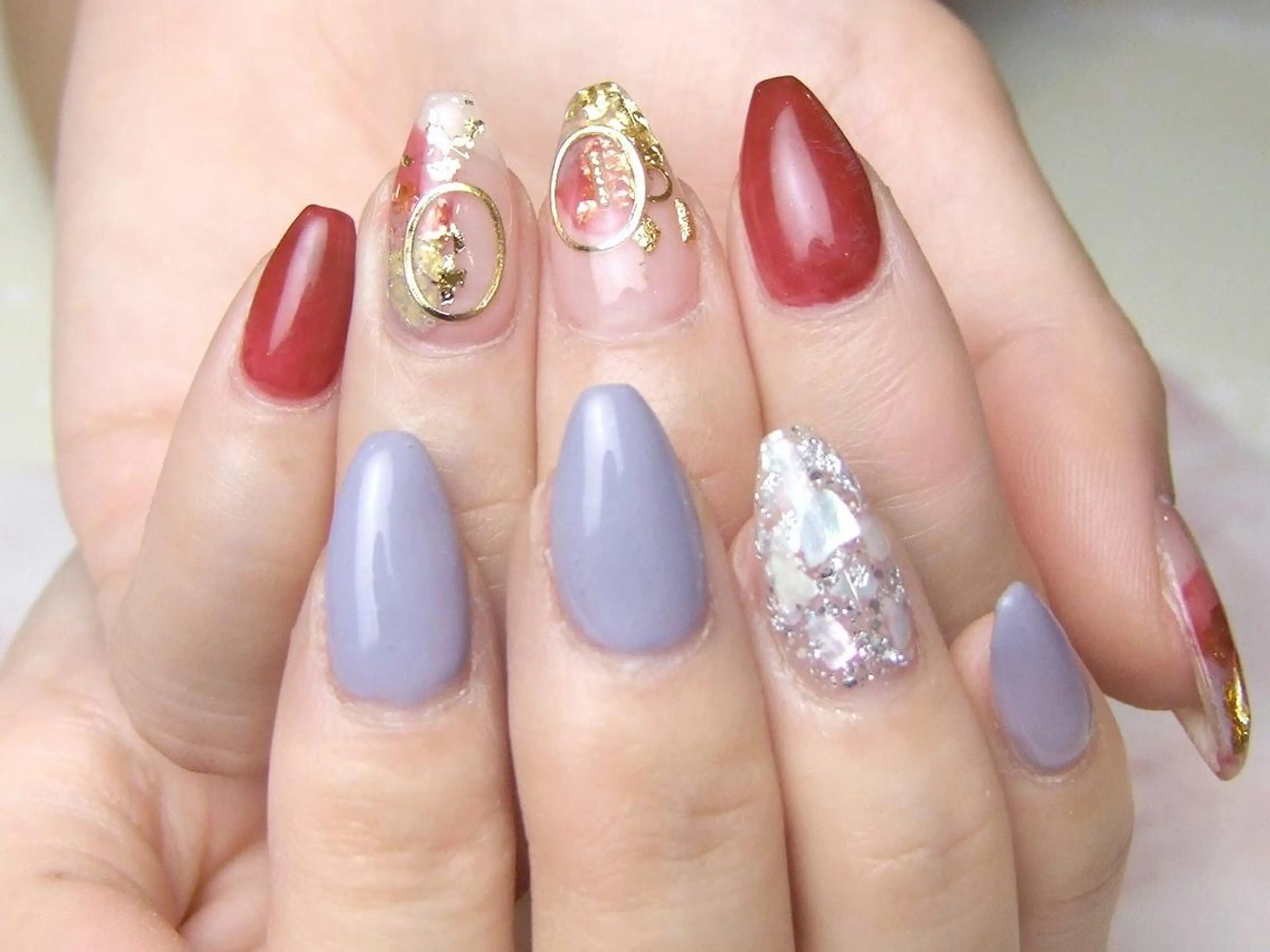 ネイル アートネイル ジェルネイル シンプルネイル ハンドネイル LaLa Peach 福岡のマツエク・マツパデザイン