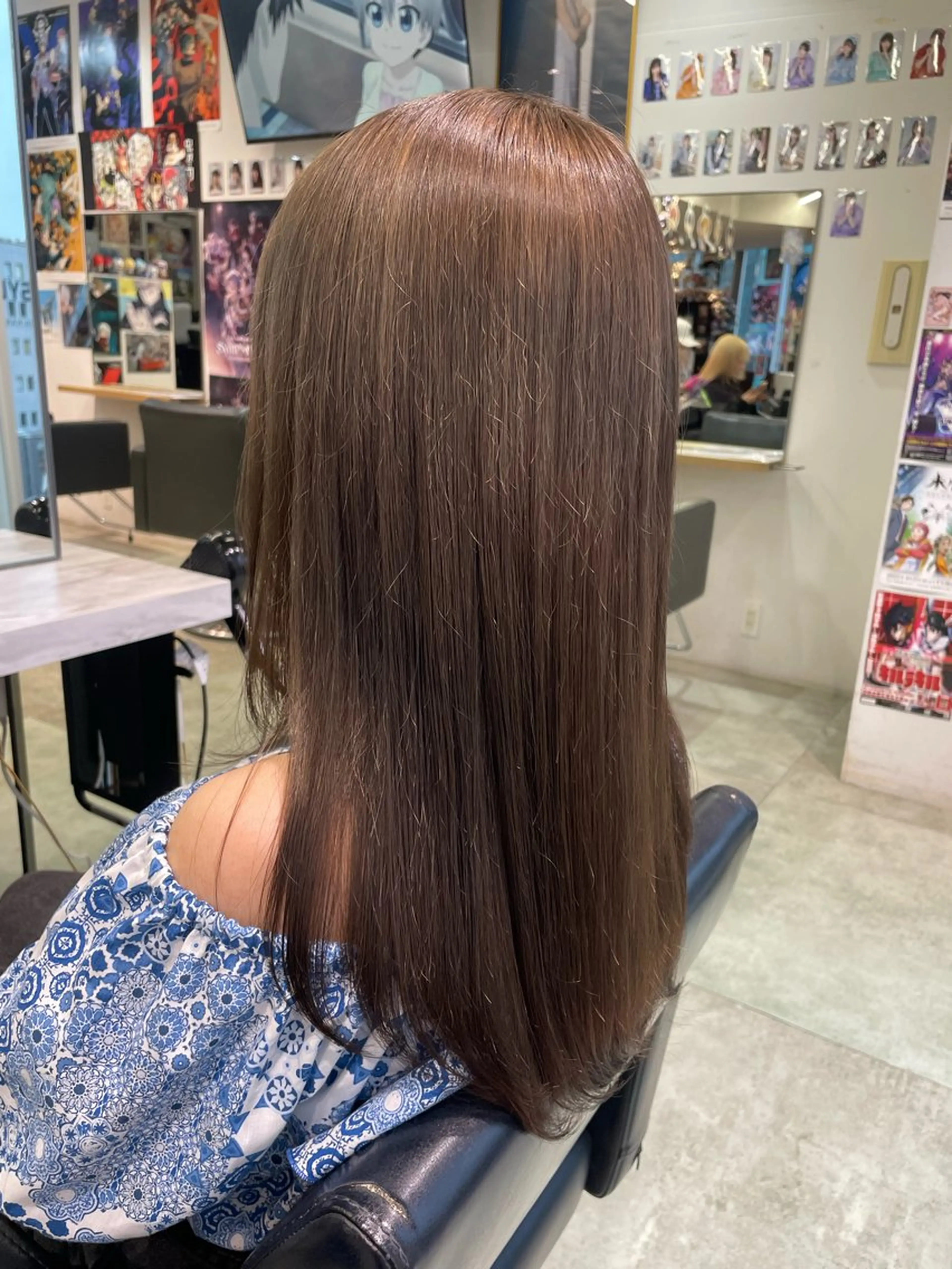 セミロング 💖推しカラー💖 オタク美容師✂ゆづきのヘアスタイル