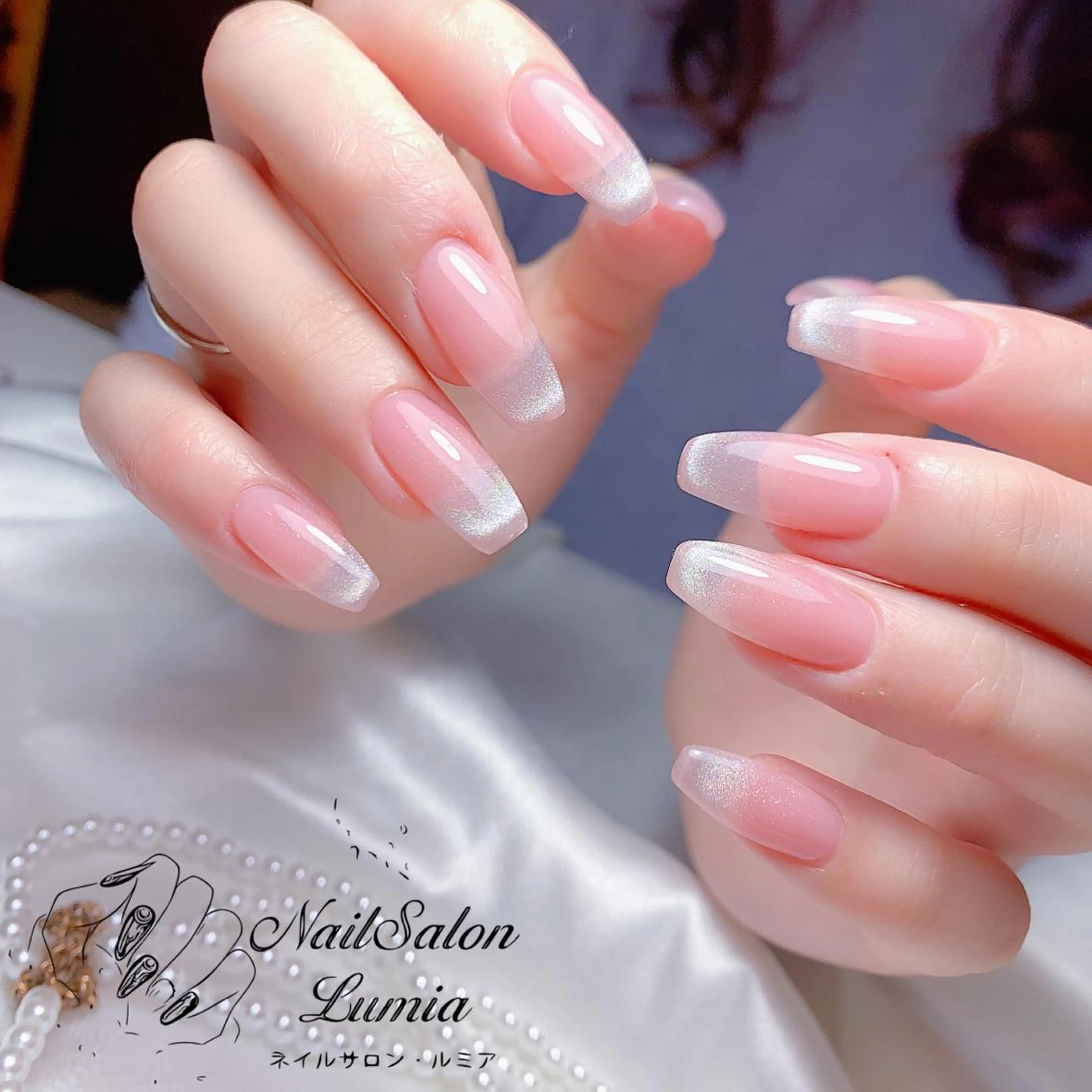 ネイル グラデーション マグネットネイル ハンドネイル ネイルサロン ルミア Lumia 店長のネイルデザイン