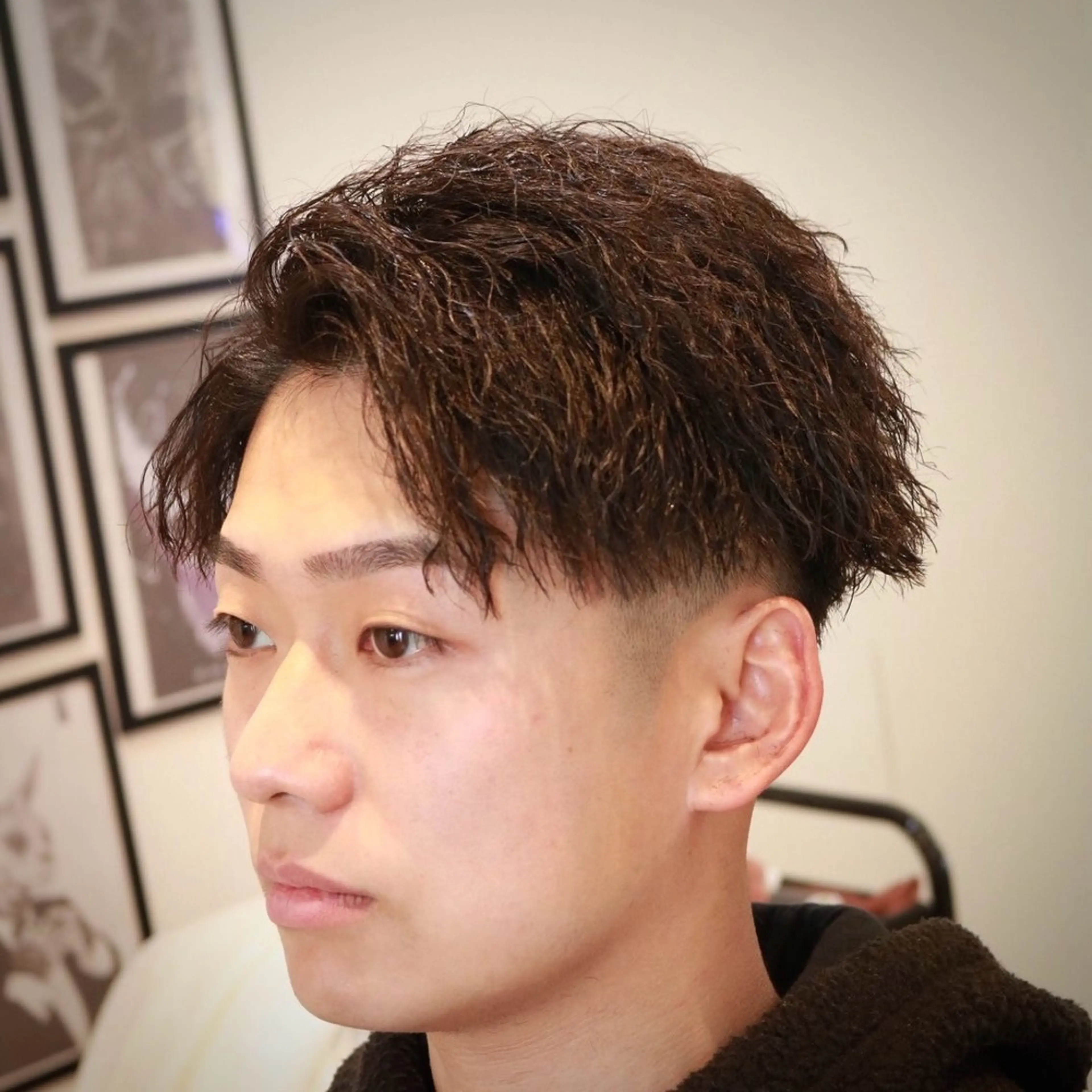 ショート パーマ メンズ メンズパーマ カット パーマ GLADMAN'S CUT CLUB 立川所属・立川メンズカット/ メンズパーマ💈三上のヘアスタイル