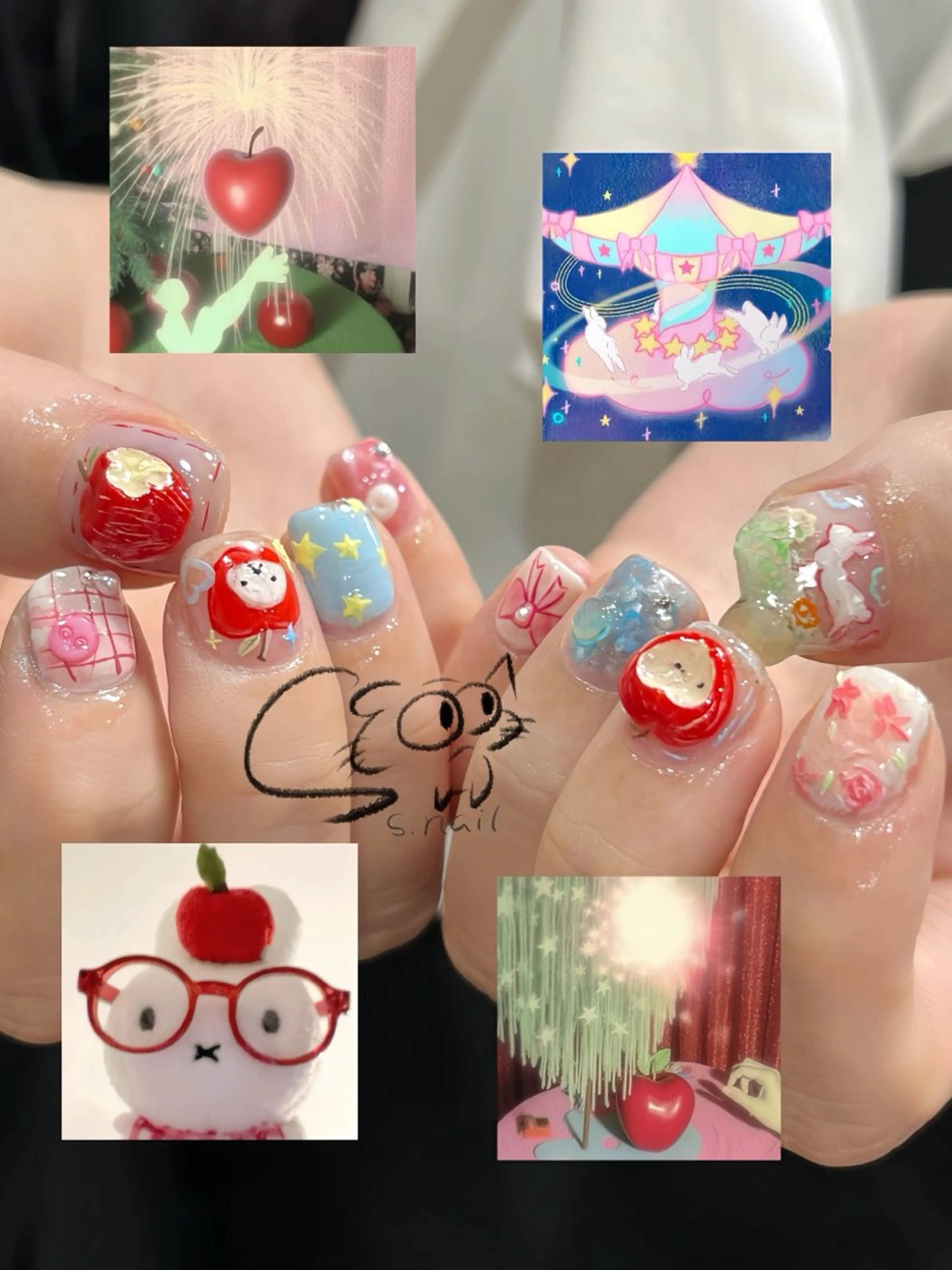 ネイル フレンチネイル ジェルネイル キラキラネイル ラメ(グリッター) マグネットネイル ハンドネイル S.nail所属・S.nail _のネイルデザイン