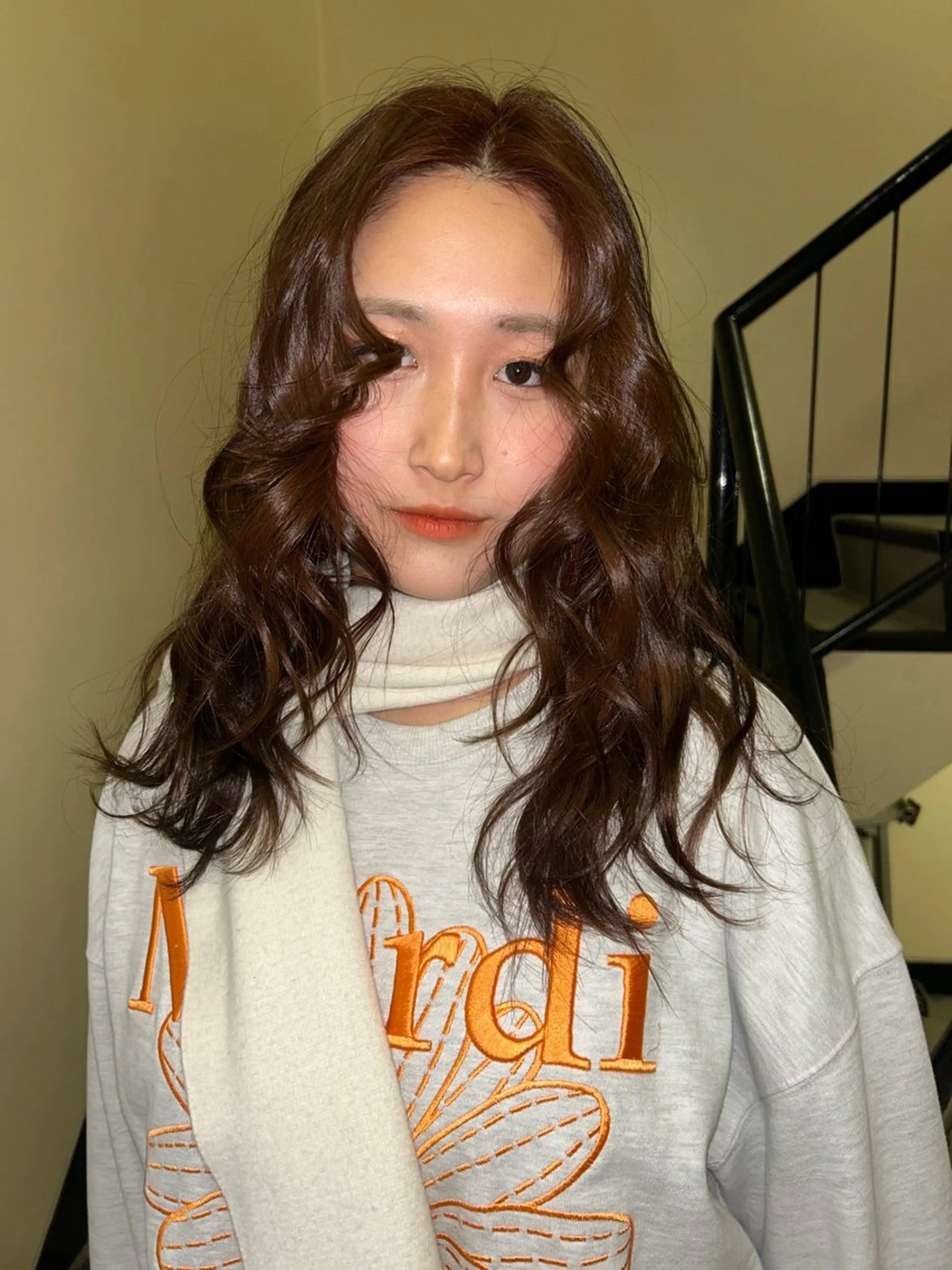 ロング カラー ブラウンカラー オレンジ ピンクカラー ヘアカラー トリートメント ☕️結【suii.】 ボブ/ヘアセット☕️のヘアスタイル