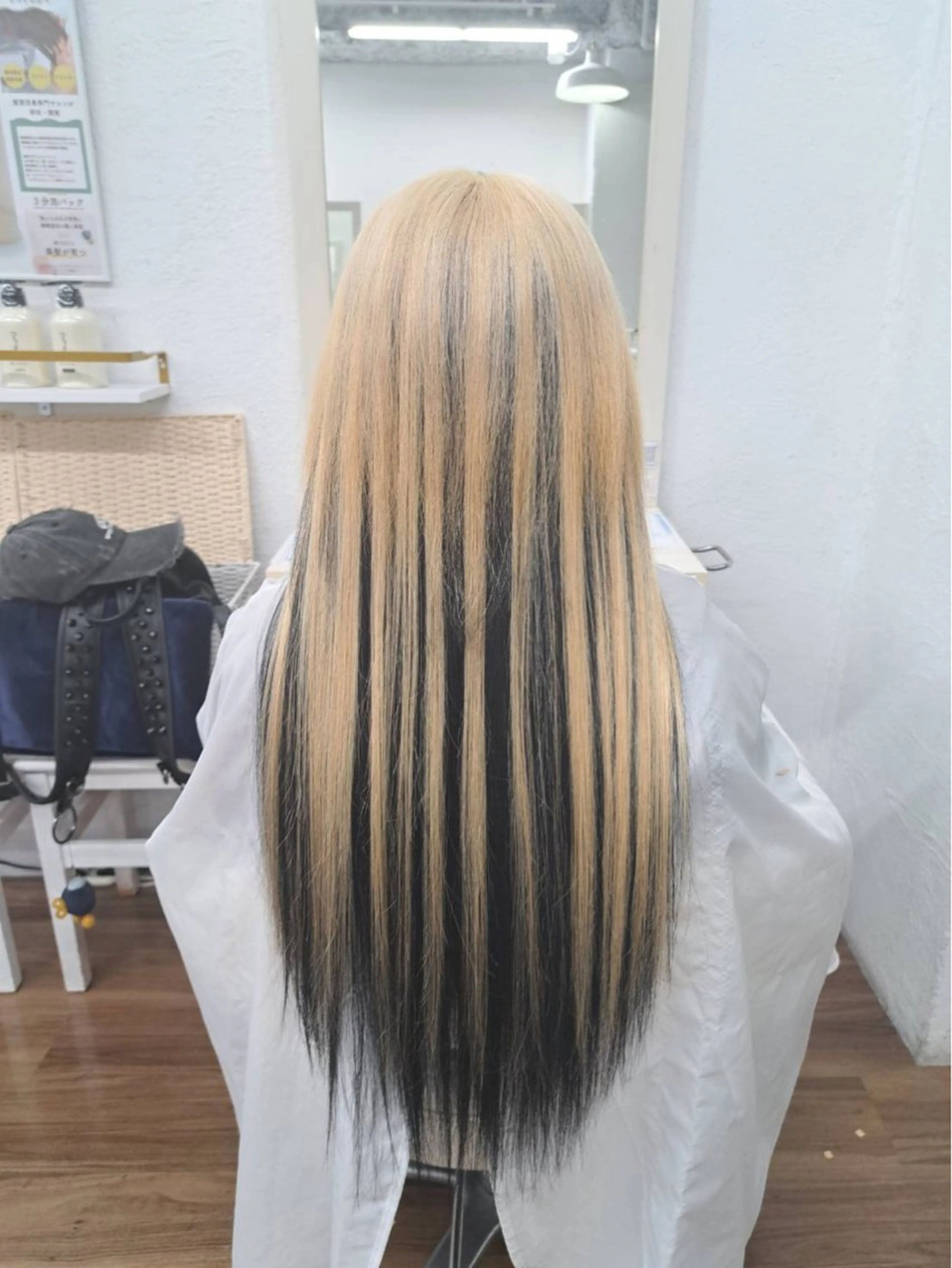 ロング カラー デザインカラー エクステ エクステ GLOSS 心斎橋 山上のヘアスタイル