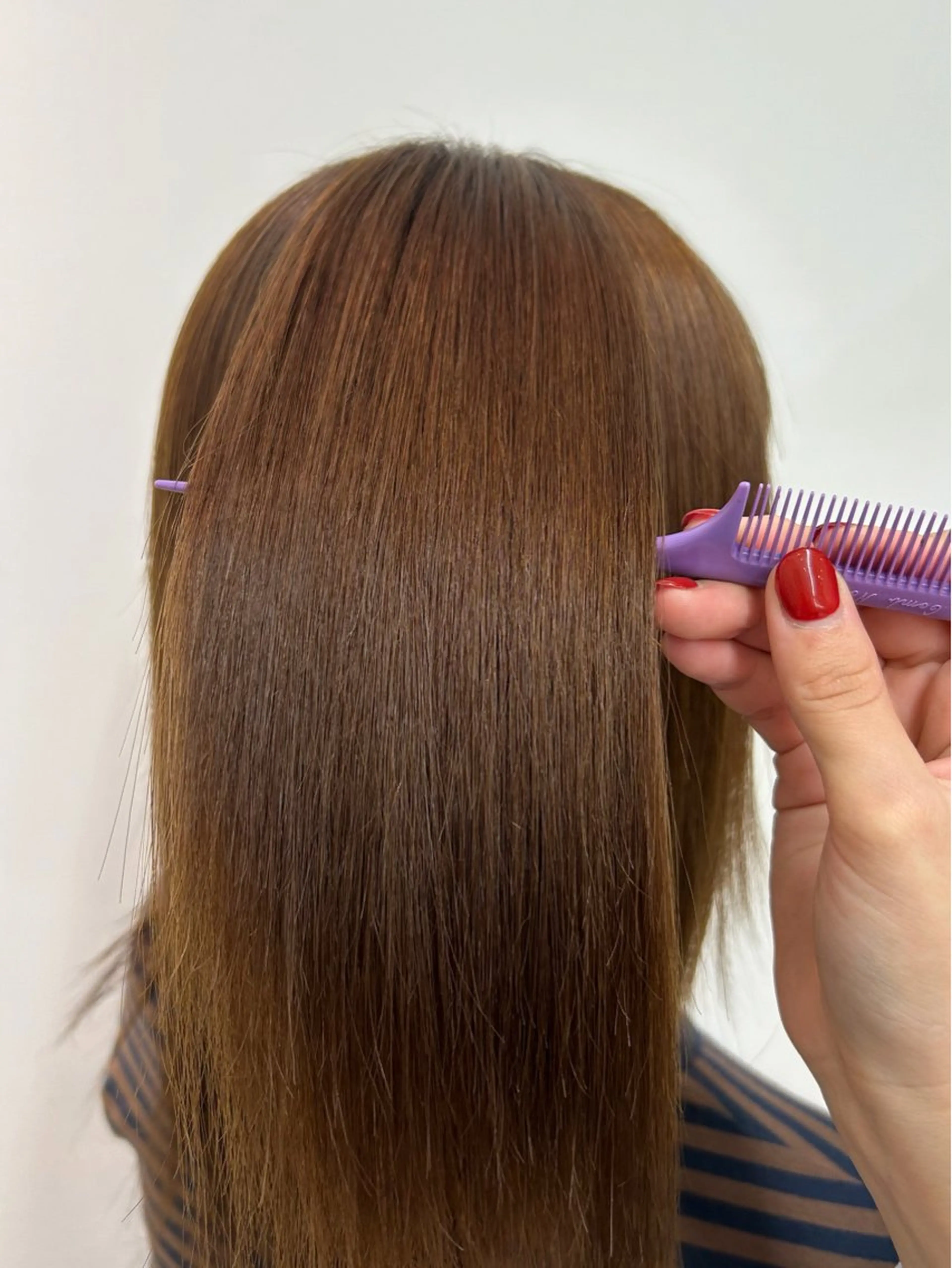 ミディアム 縮毛矯正 natura所属・透明感カラー/ 髪質改善🤍ruriのヘアスタイル