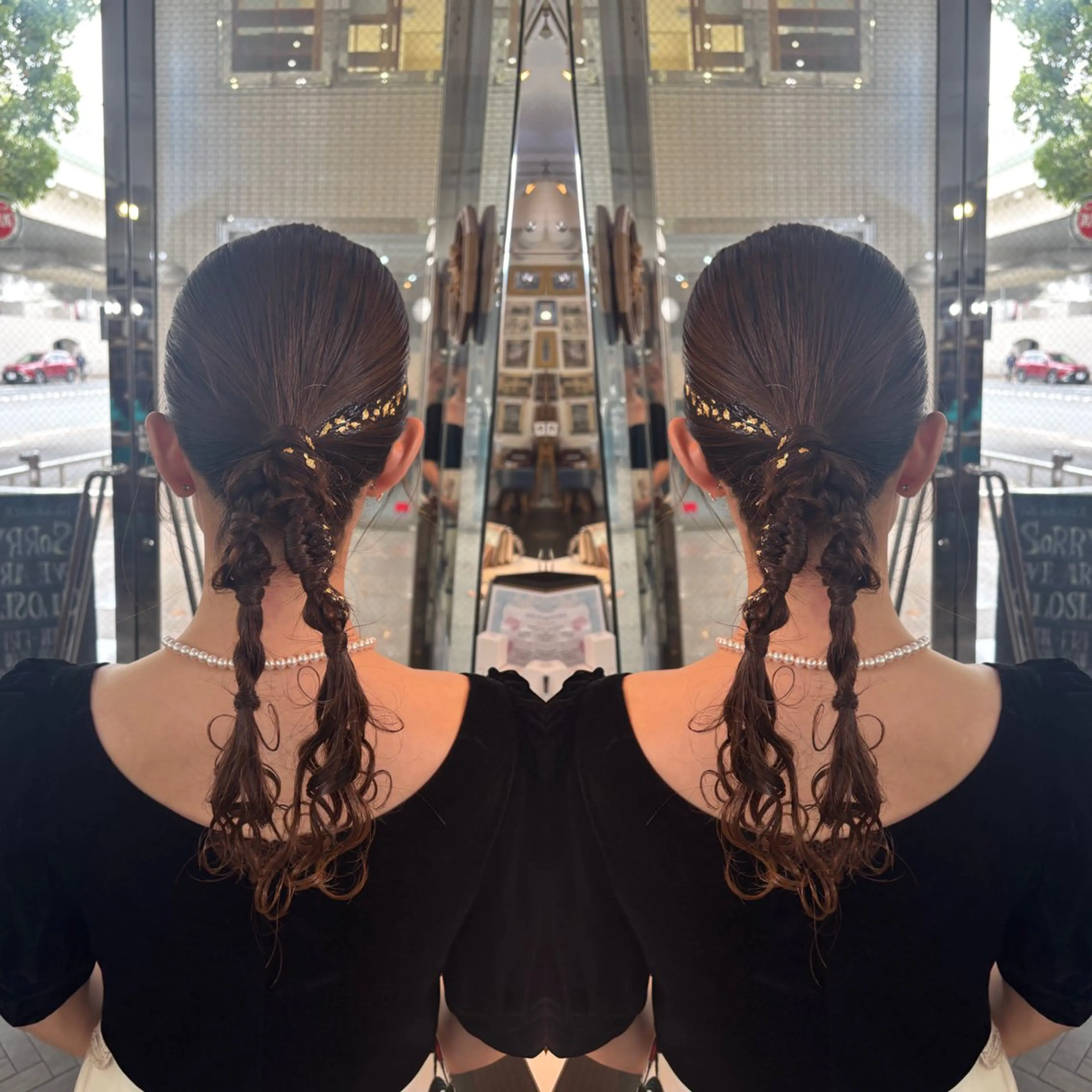 セミロング ヘアアレンジ ☻モエカ/ハイトーン アレンジ☻のヘアスタイル