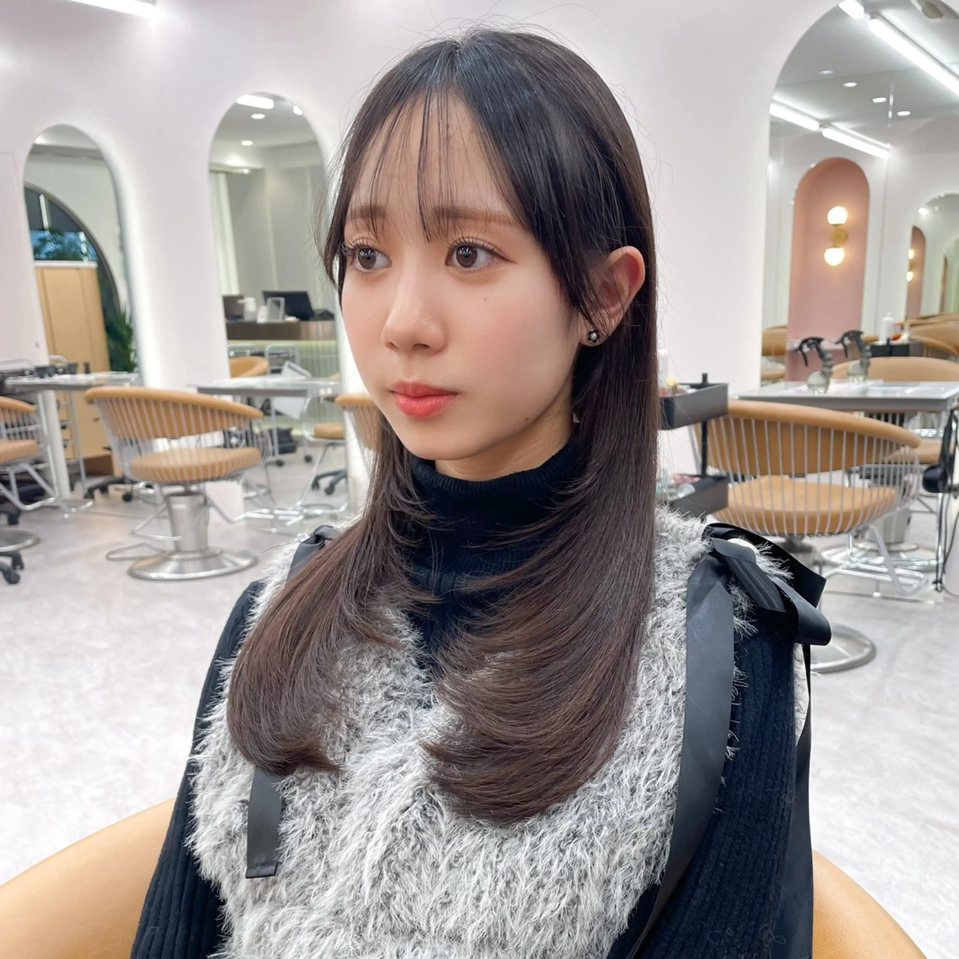 ロング カラー カット ヘアカラー トリートメント ストンボブ/レイヤー 艶カラー💎ヒデジのヘアスタイル