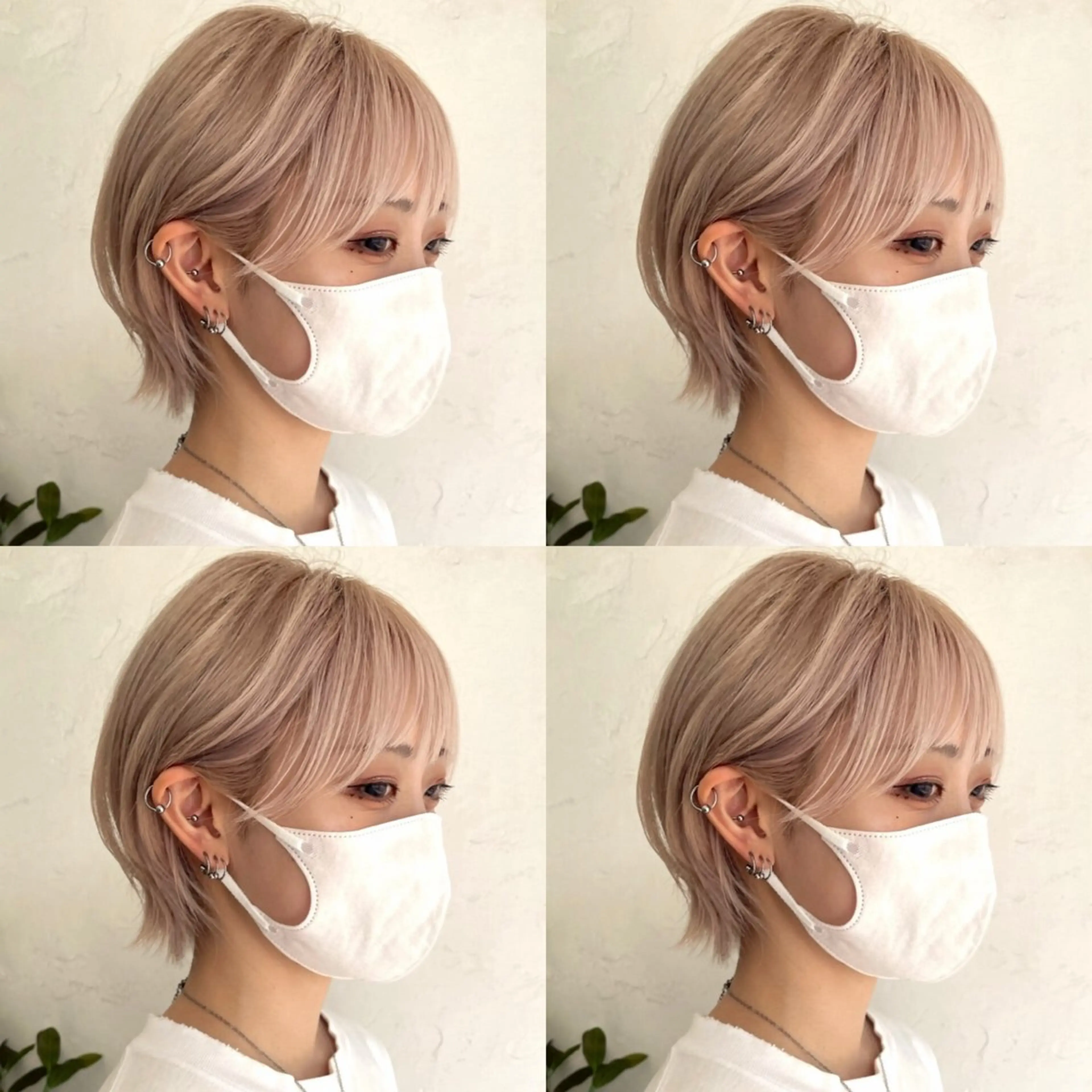 ショート カラー ダブルカラー ショートヘア カット ヘアカラー トリートメント 京都大人女性ショート 徒歩1分/秋山のヘアスタイル