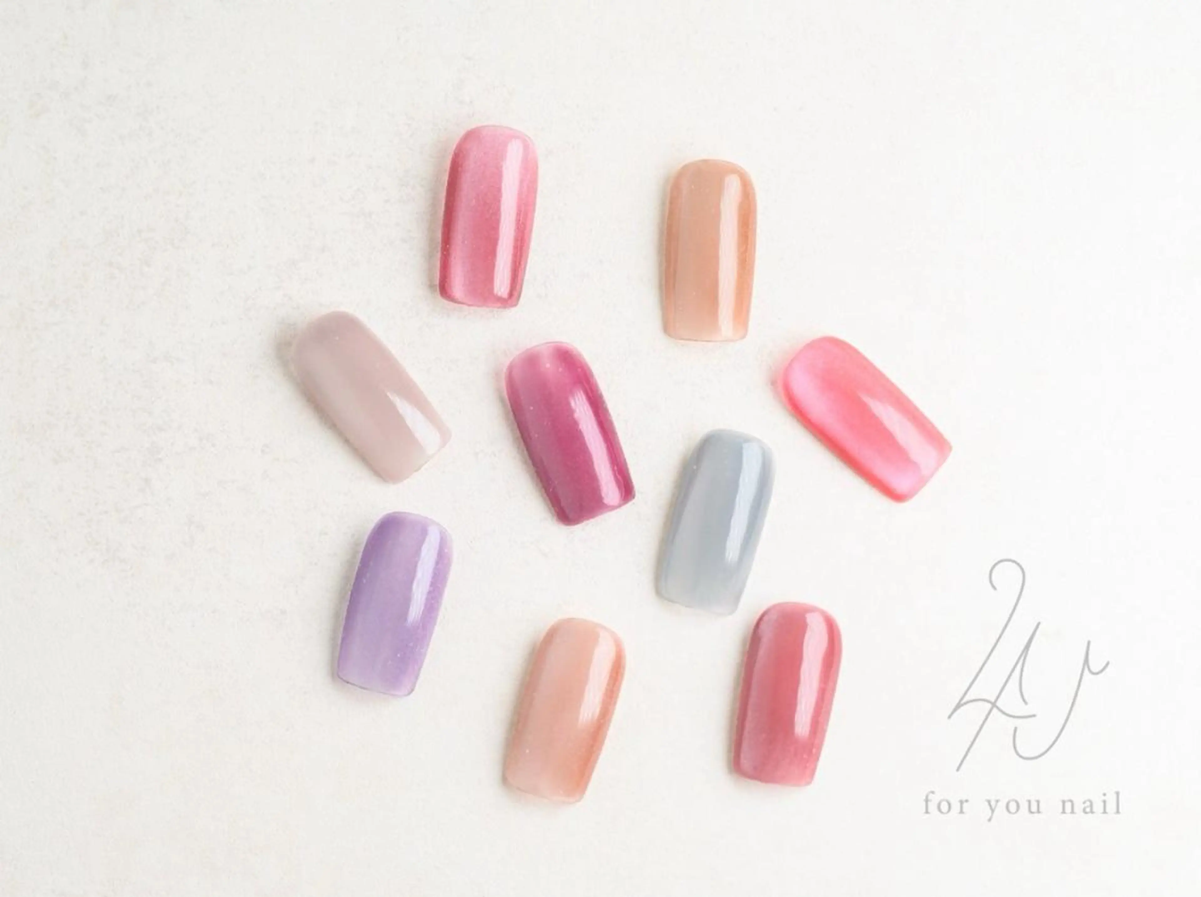 【オフ無料】ラメグラデーション、ワンカラー、マグネットの写真