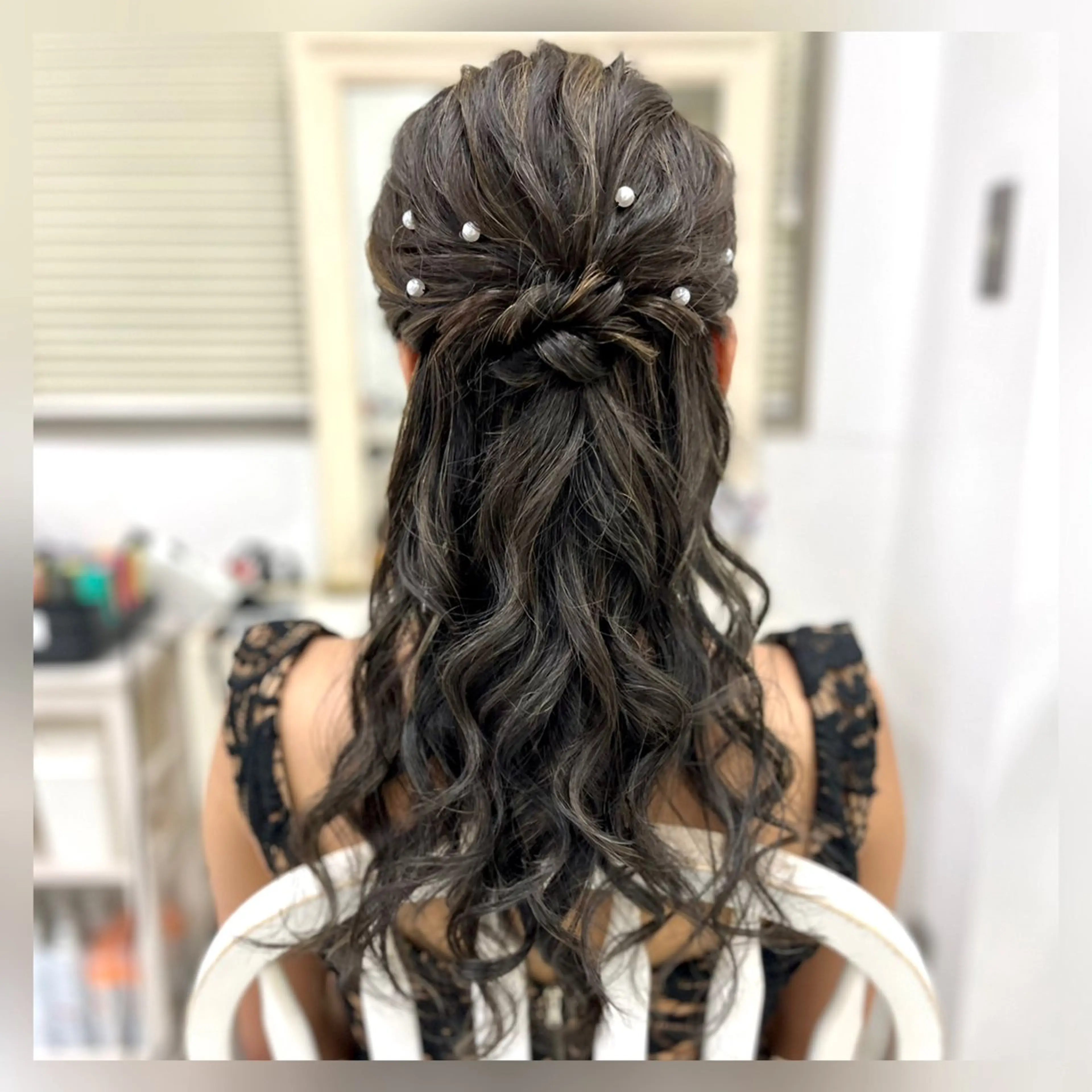 ヘアアレンジ ハーフアップ 似合わせヘアメイク 💐オダギリチアキのヘアスタイル