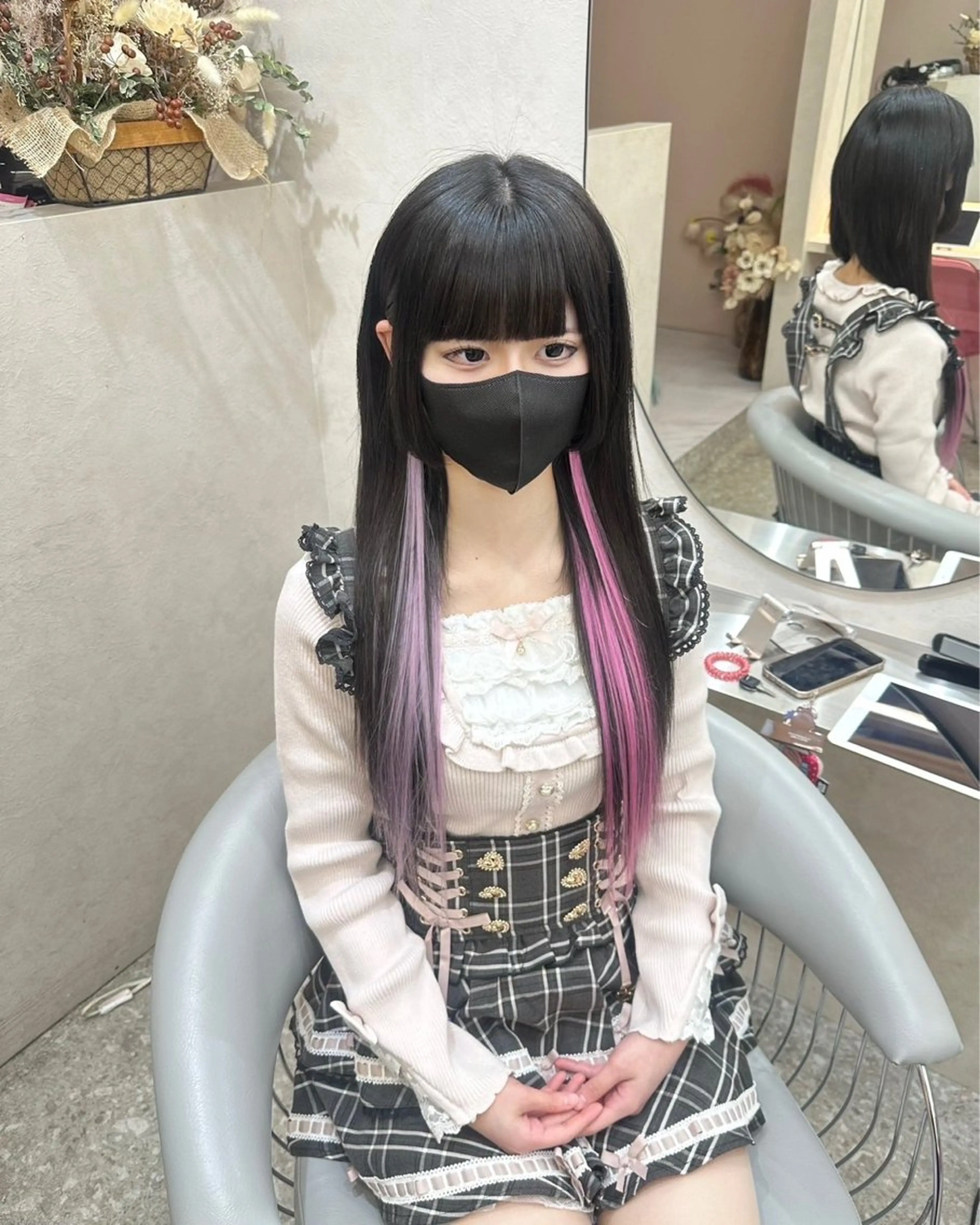 【🧁インナーエクステ🍨】中高生必見⁉️ダメージなし色落ち0️⃣で叶う✨️👱🏻‍♀️馴染ませカット込み‪✂︎‬🎀の写真