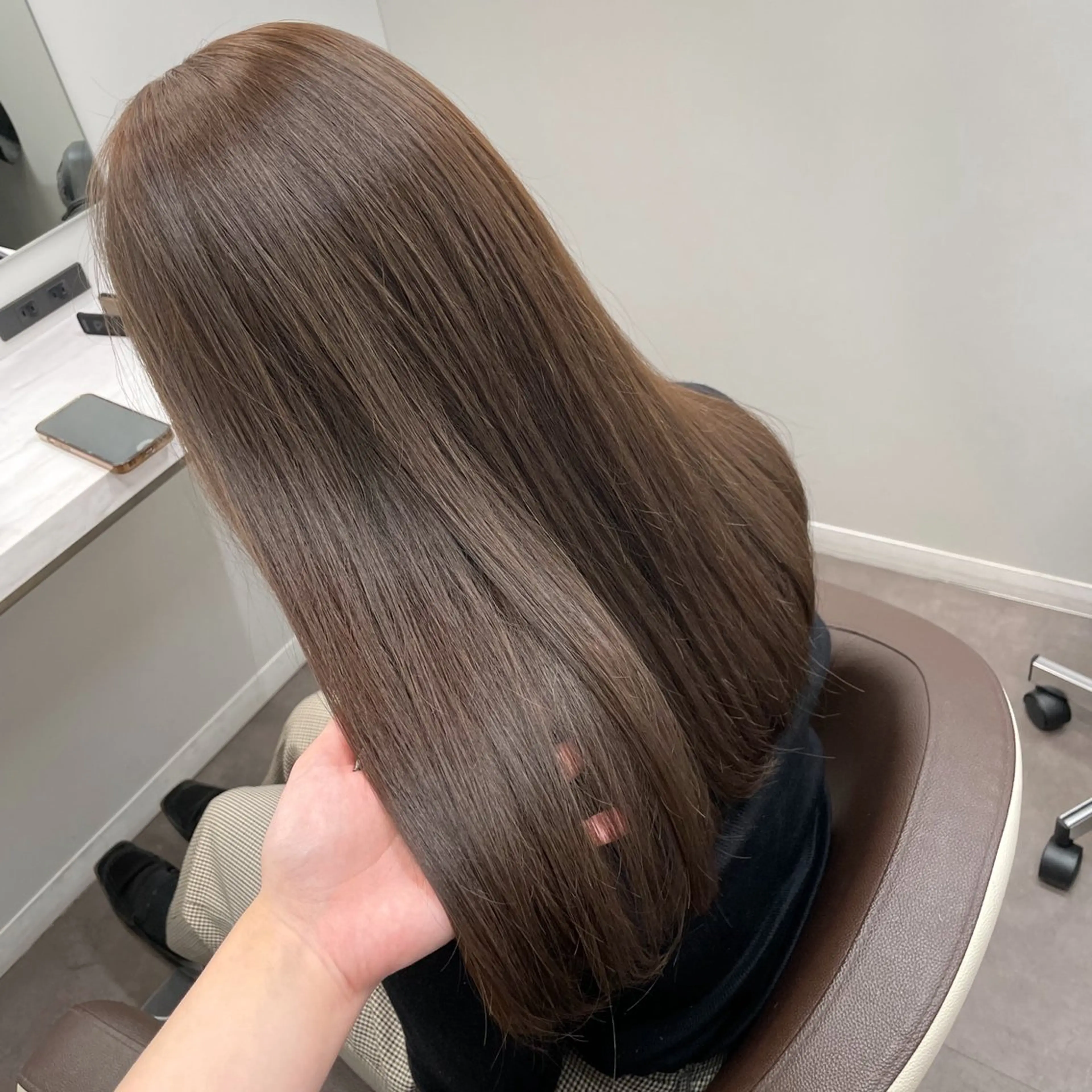 セミロング 顔周りカット 韓国風ヘア ヘアカラー トリートメント 💎韓国ヘア💎 Harukaのヘアスタイル