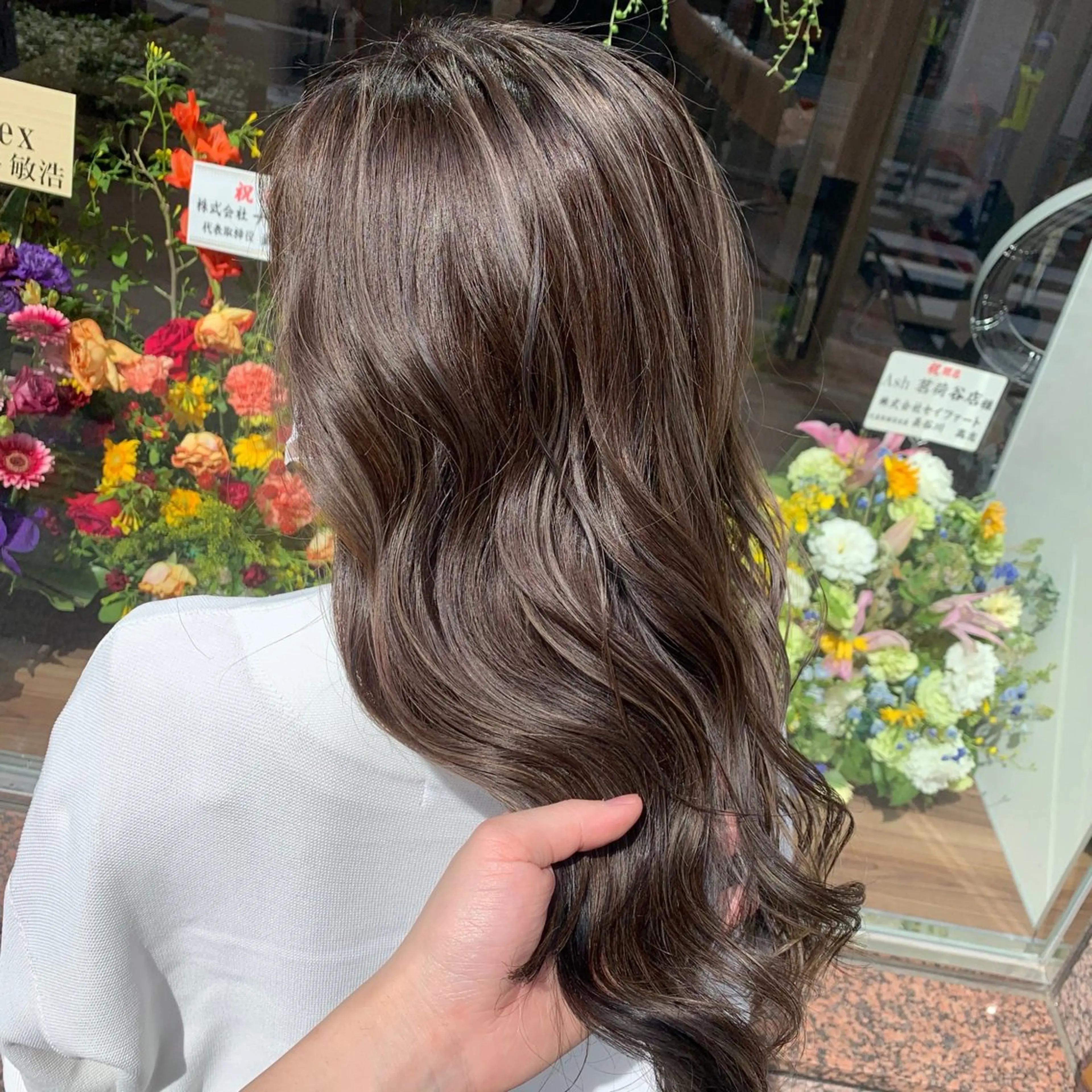 ロング アッシュ ヘアカラー トリートメント 🦋透明感/艶髪/ レイヤー/Ryugaのヘアスタイル