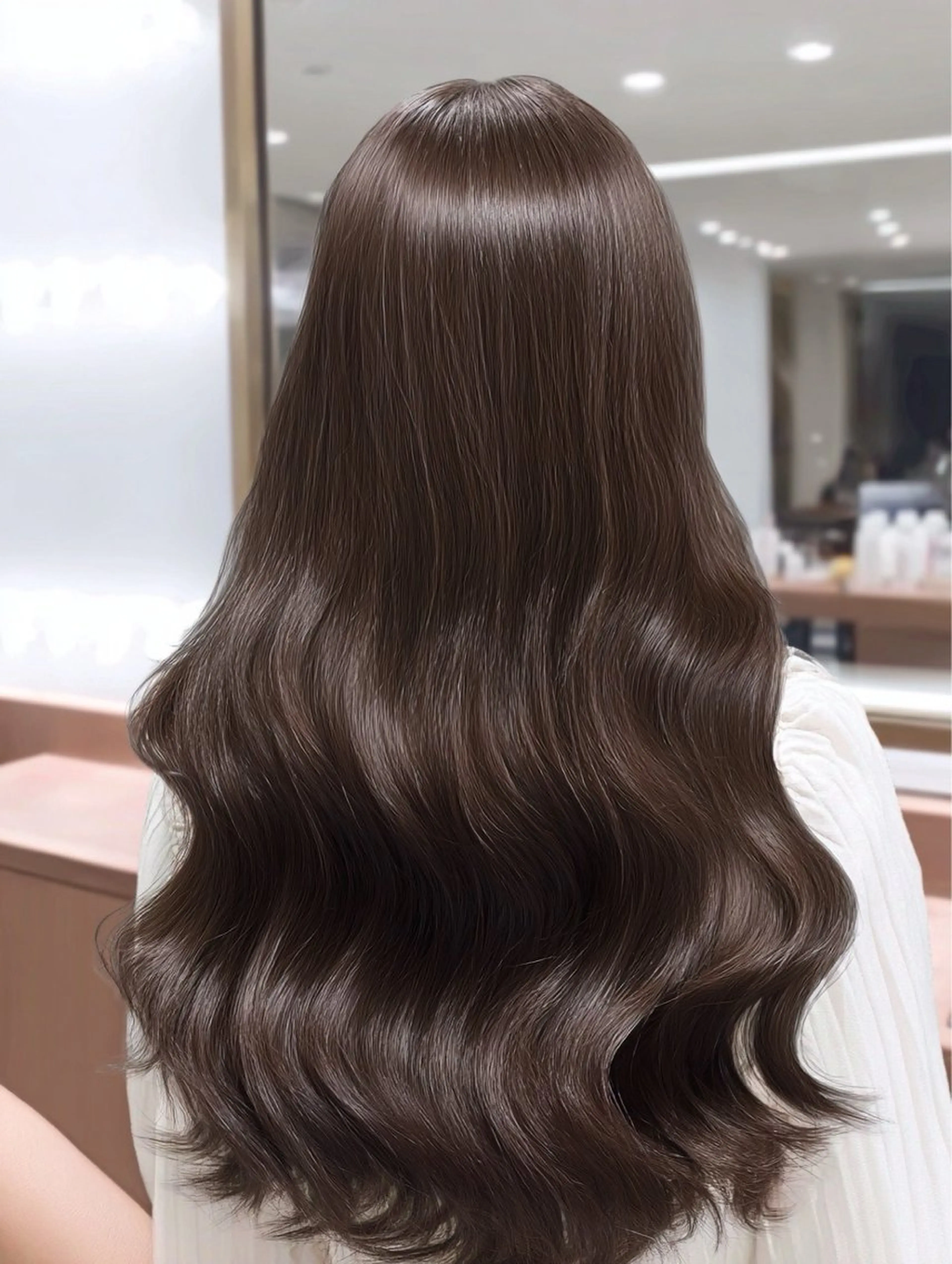 ロング ハイレイヤー 髪質改善 韓国風ヘア レイヤーカット 縮毛矯正 縮毛矯正 トリートメント ✨毛髪診断で絶対綺麗 ✨美髪艶髪専門✨高浪のヘアスタイル