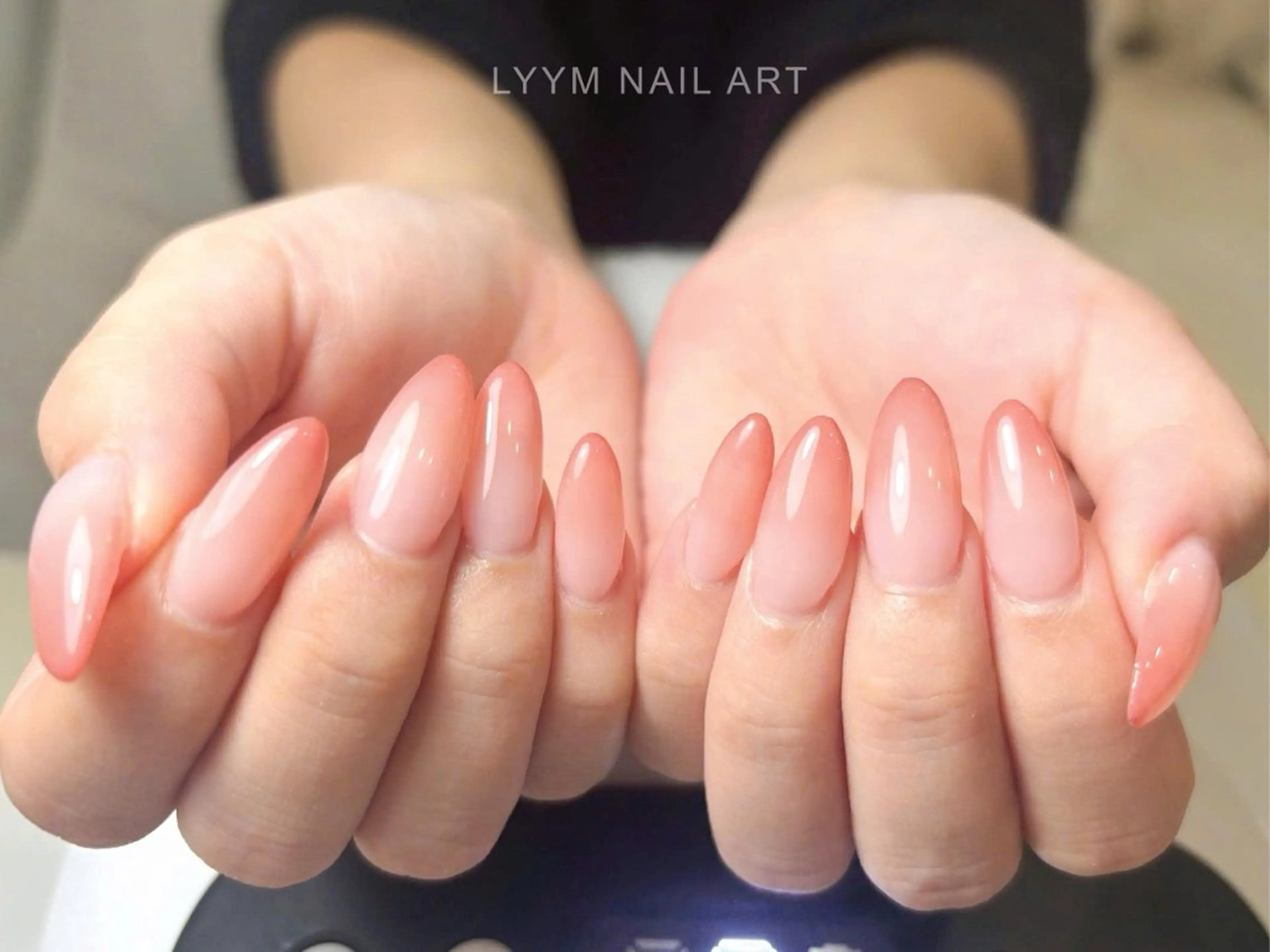 ネイル 長さ出し グラデーション 韓国ネイル ピンク シンプルネイル LYYM Salonのネイルデザイン