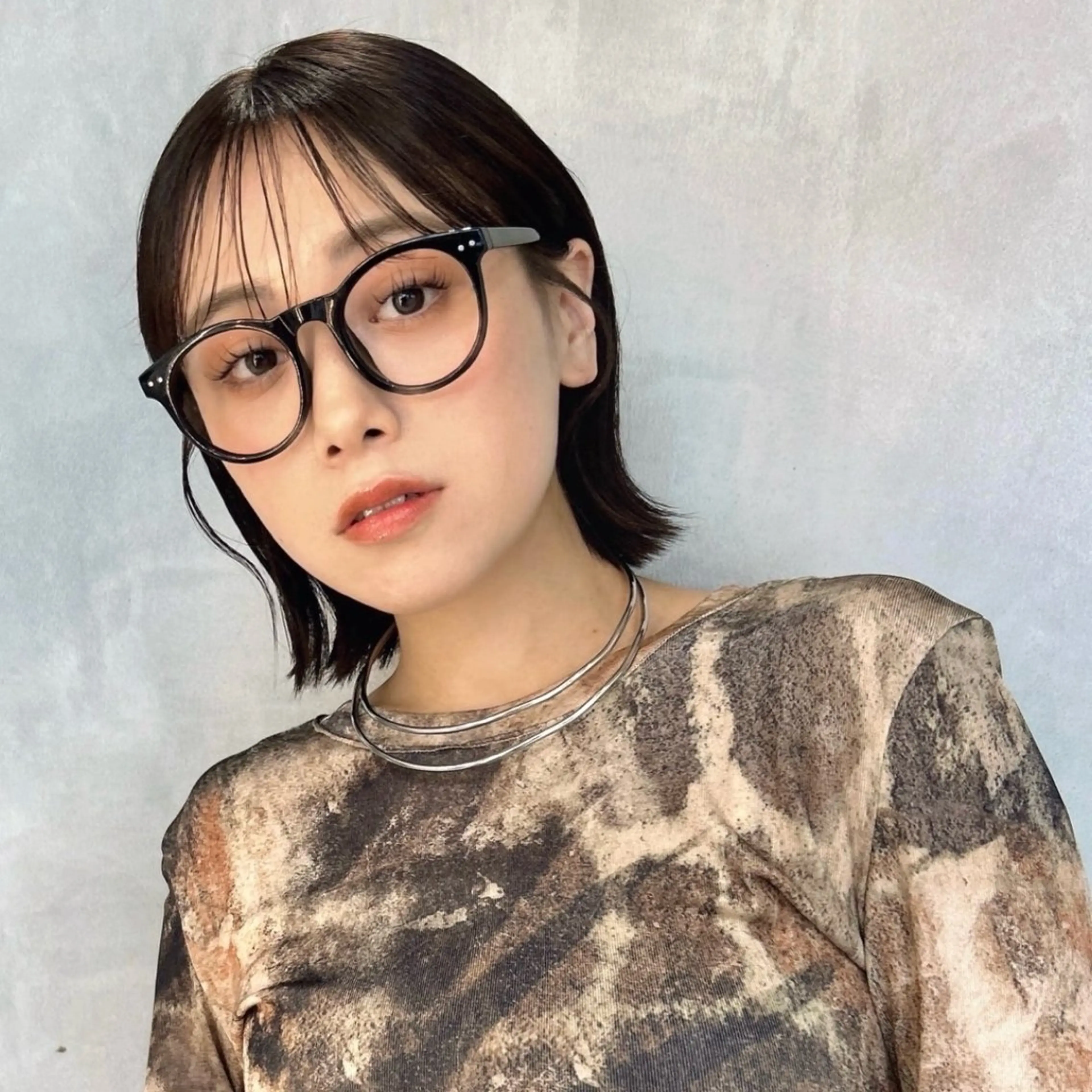 ショート カラー ヘアカラー トリートメント 艶カラー/ボブ /似合わせ/田口愛那のヘアスタイル