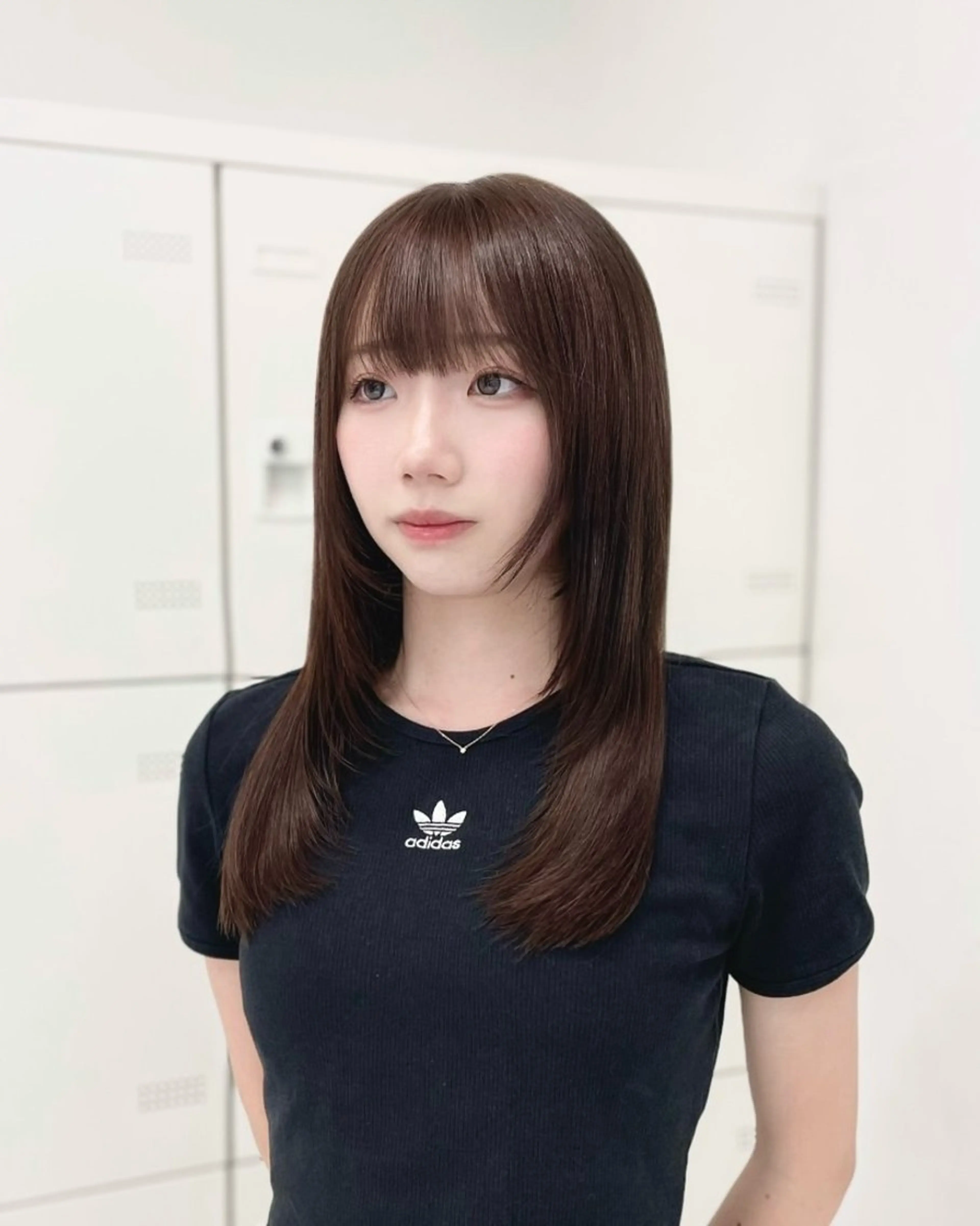 ミディアム カット 縮毛矯正 トリートメント ヘッドスパ 艶モテ韓流ヘア 🤍りんのヘアスタイル