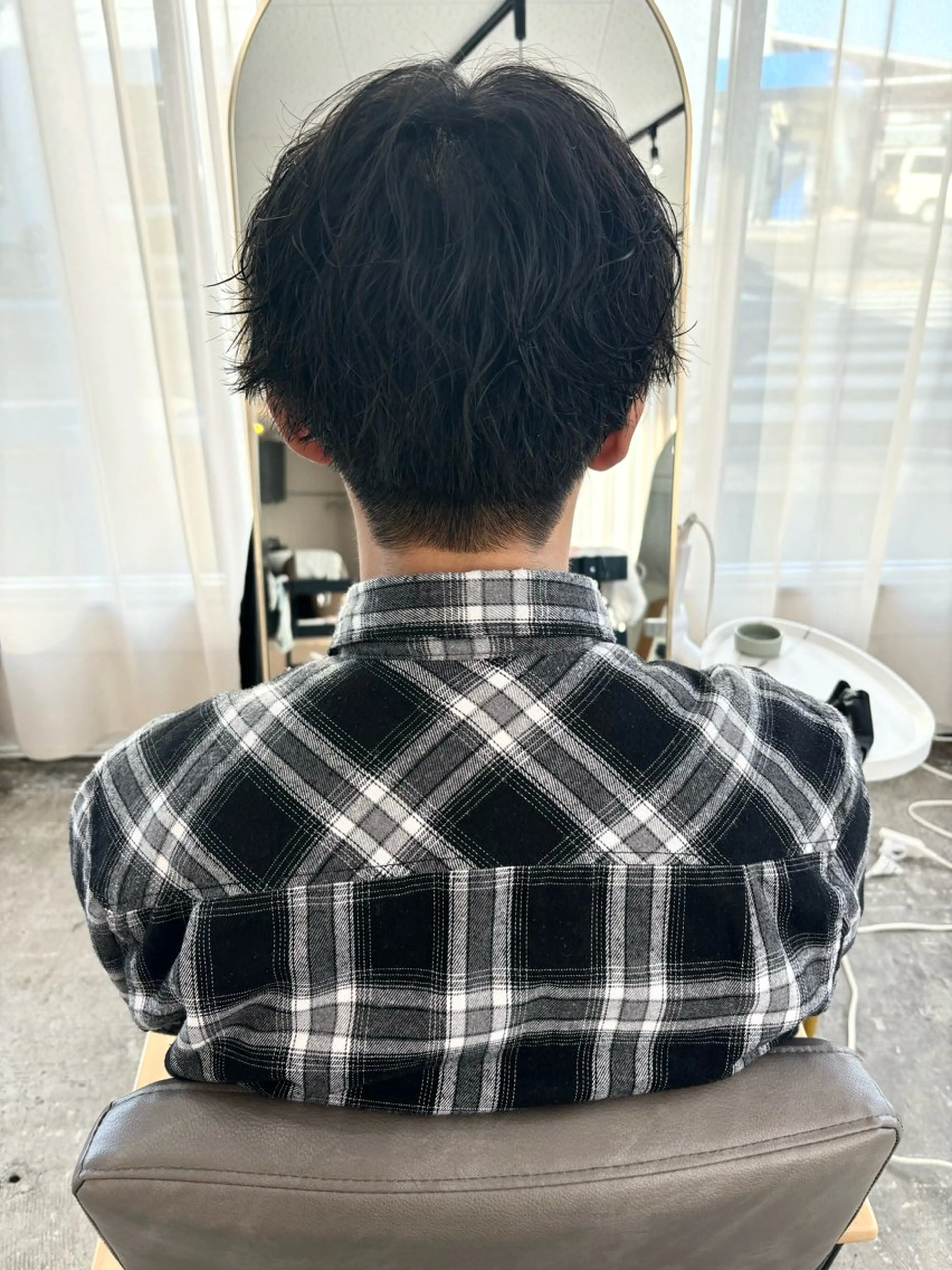 パーマ メンズ センターパート マッシュ yunica所属・yunica manaeのヘアスタイル