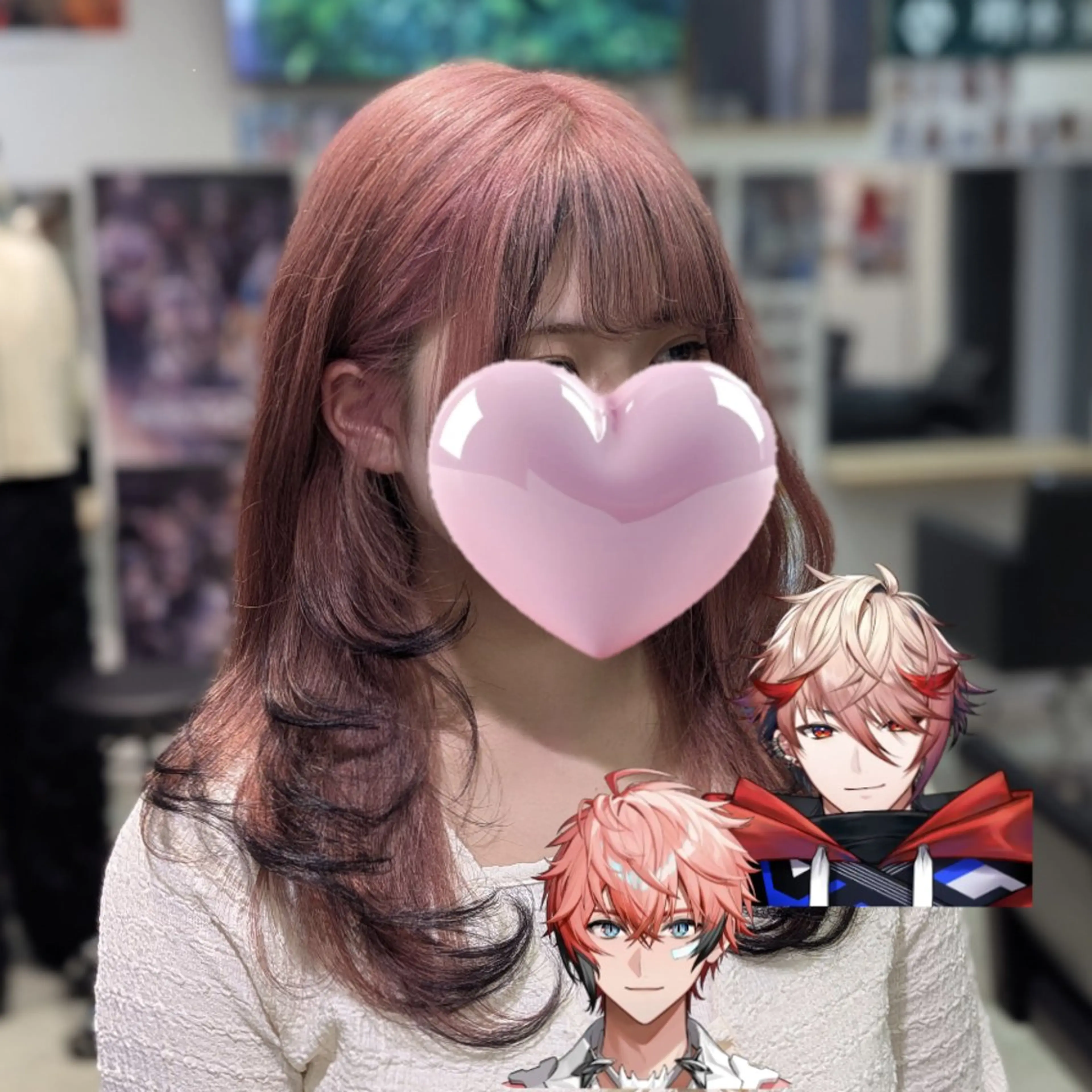 カラー ロング ブリーチ ダブルカラー ピンクカラー 推しカラー🦉にじさ んじカラー🌈🕒✨のヘアスタイル