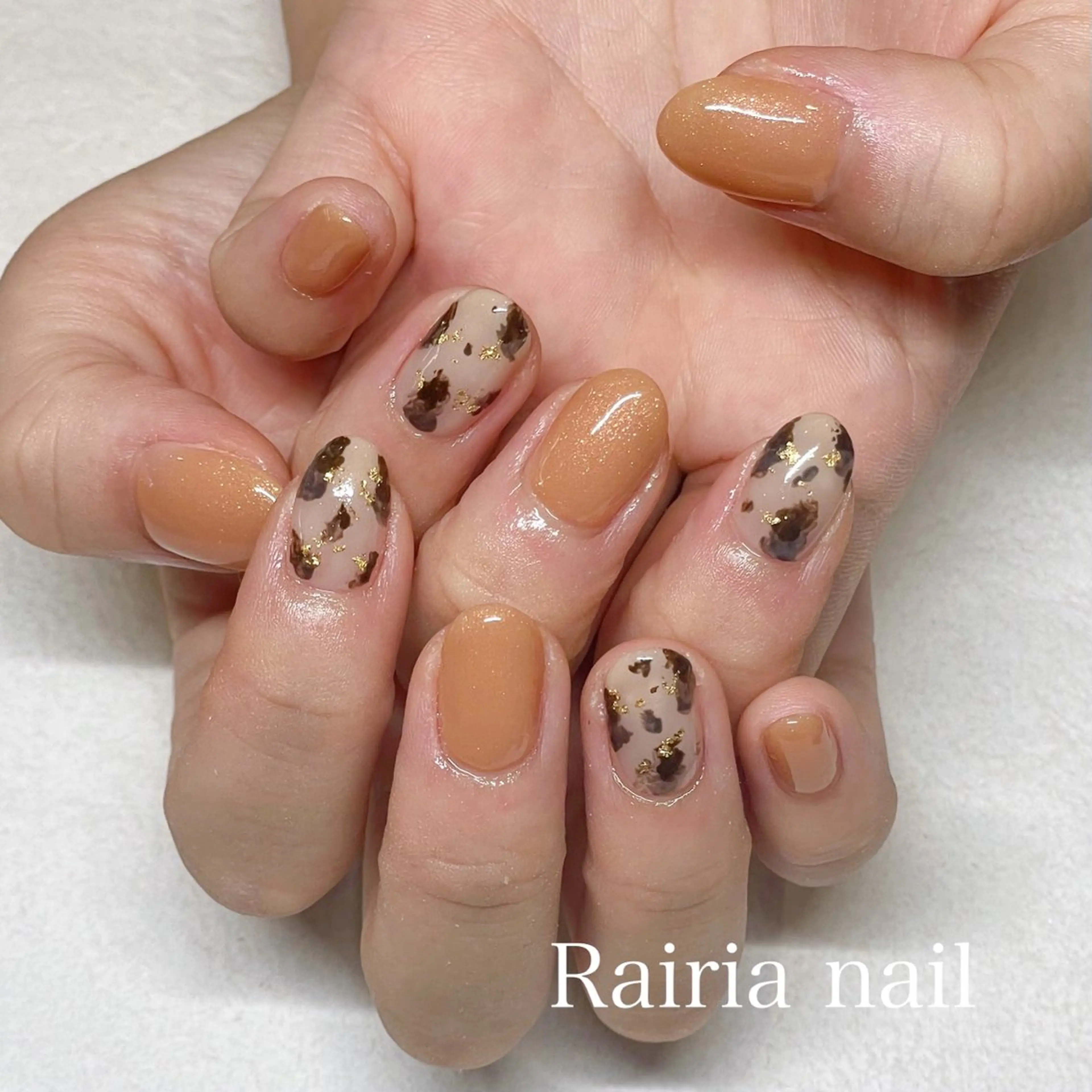 ネイル アートネイル ジェルネイル 持ち込み ニュアンスネイル パラジェル Rairia nail本八幡店のネイルデザイン